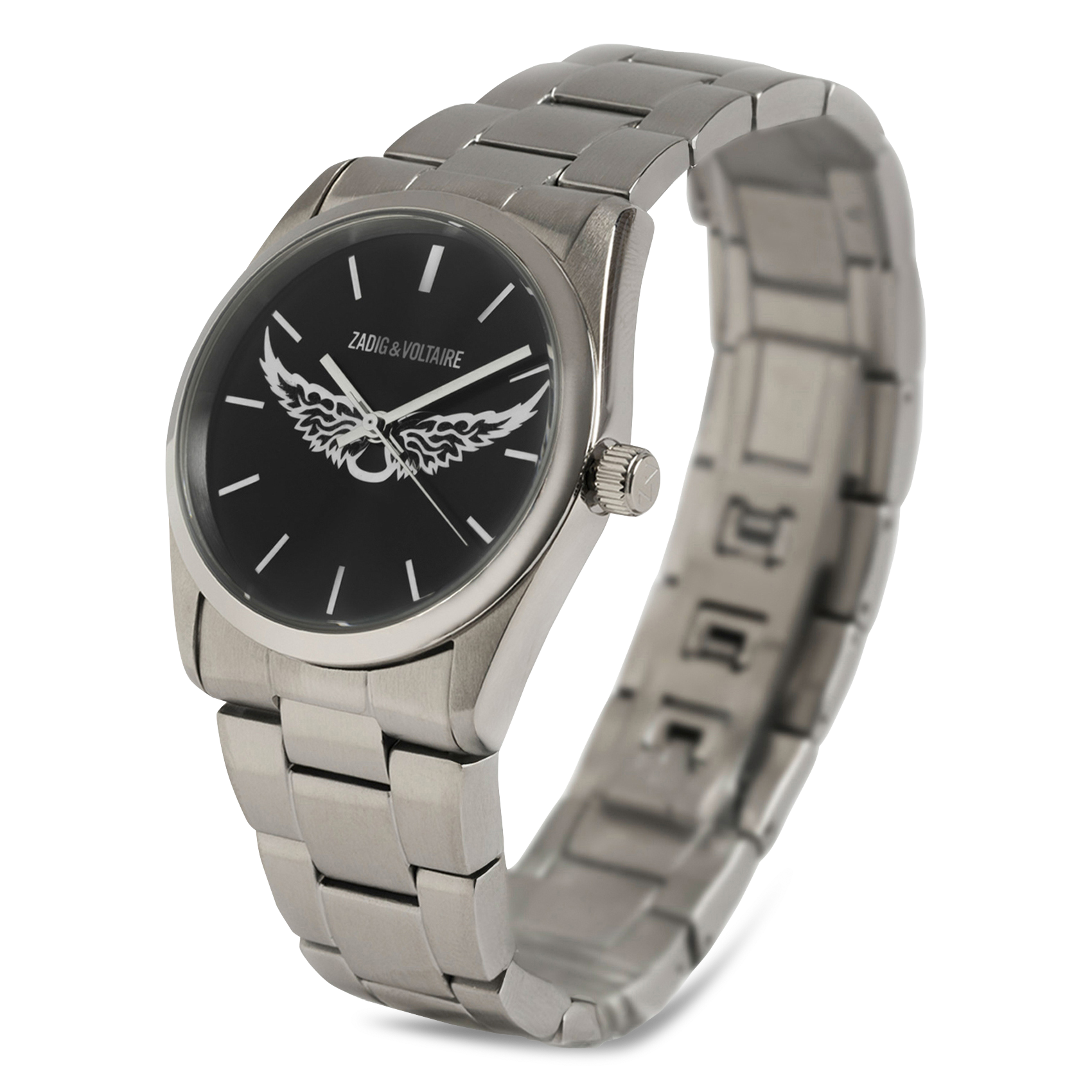 Montre en acier inoxydable ZADIG&VOLTAIRE Noir