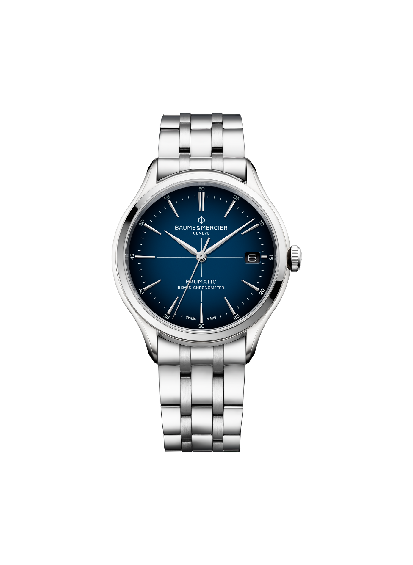 Montre automatique Clifton en acier inoxydable BAUME & MERCIER Bleu