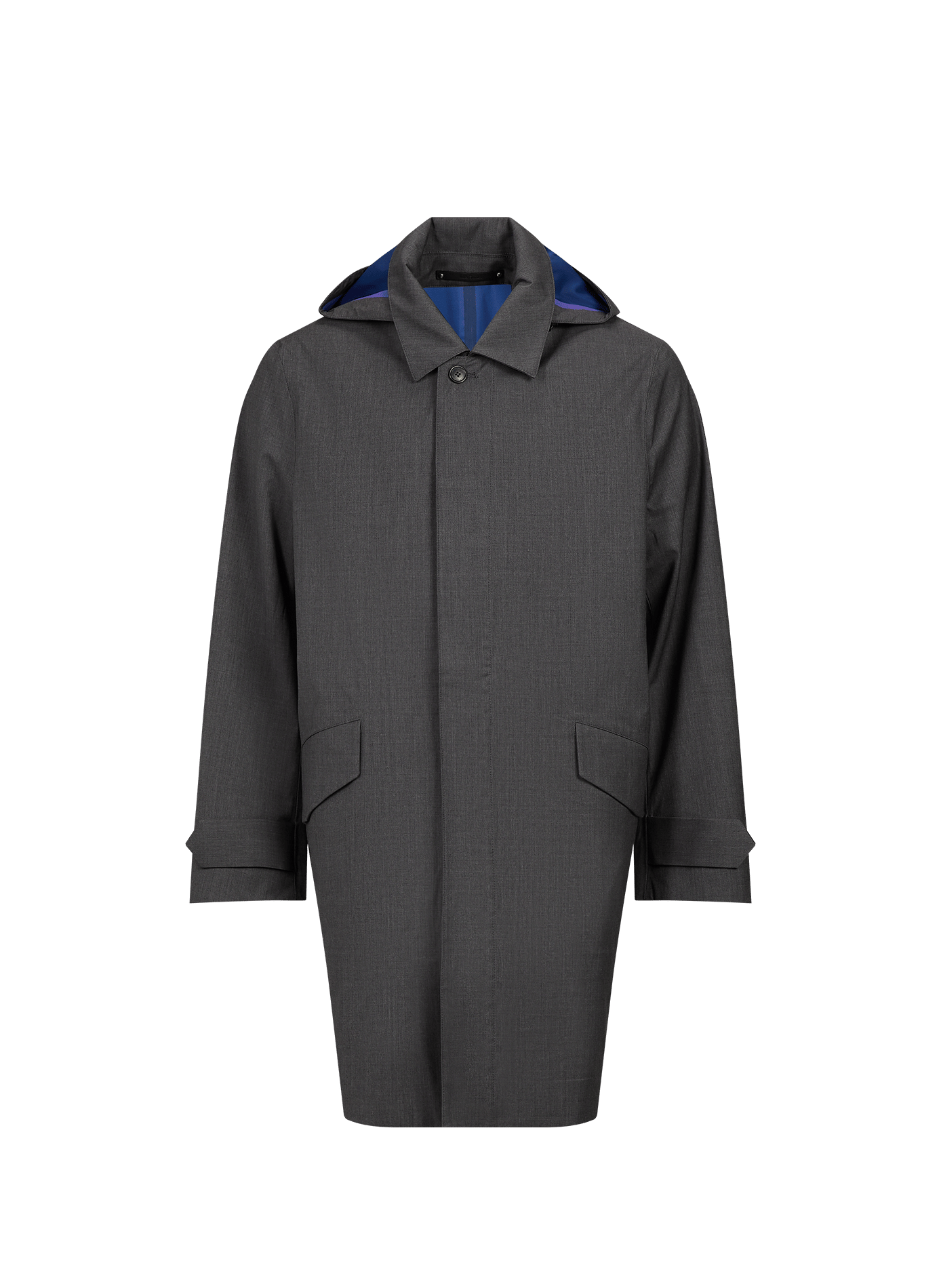 Long solid color wool coat PAUL SMITH Grey