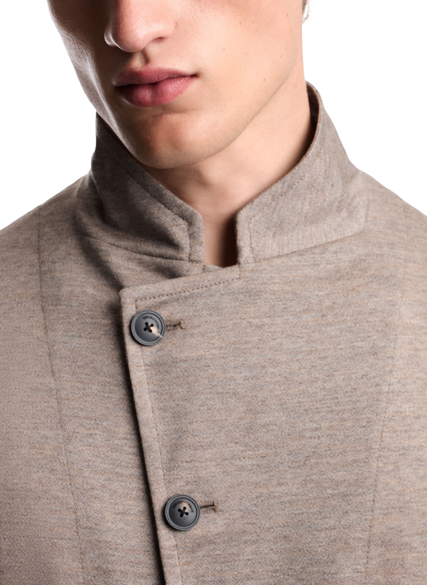 Gerader Wollmantel mit Knöpfen EMPORIO ARMANI Beige