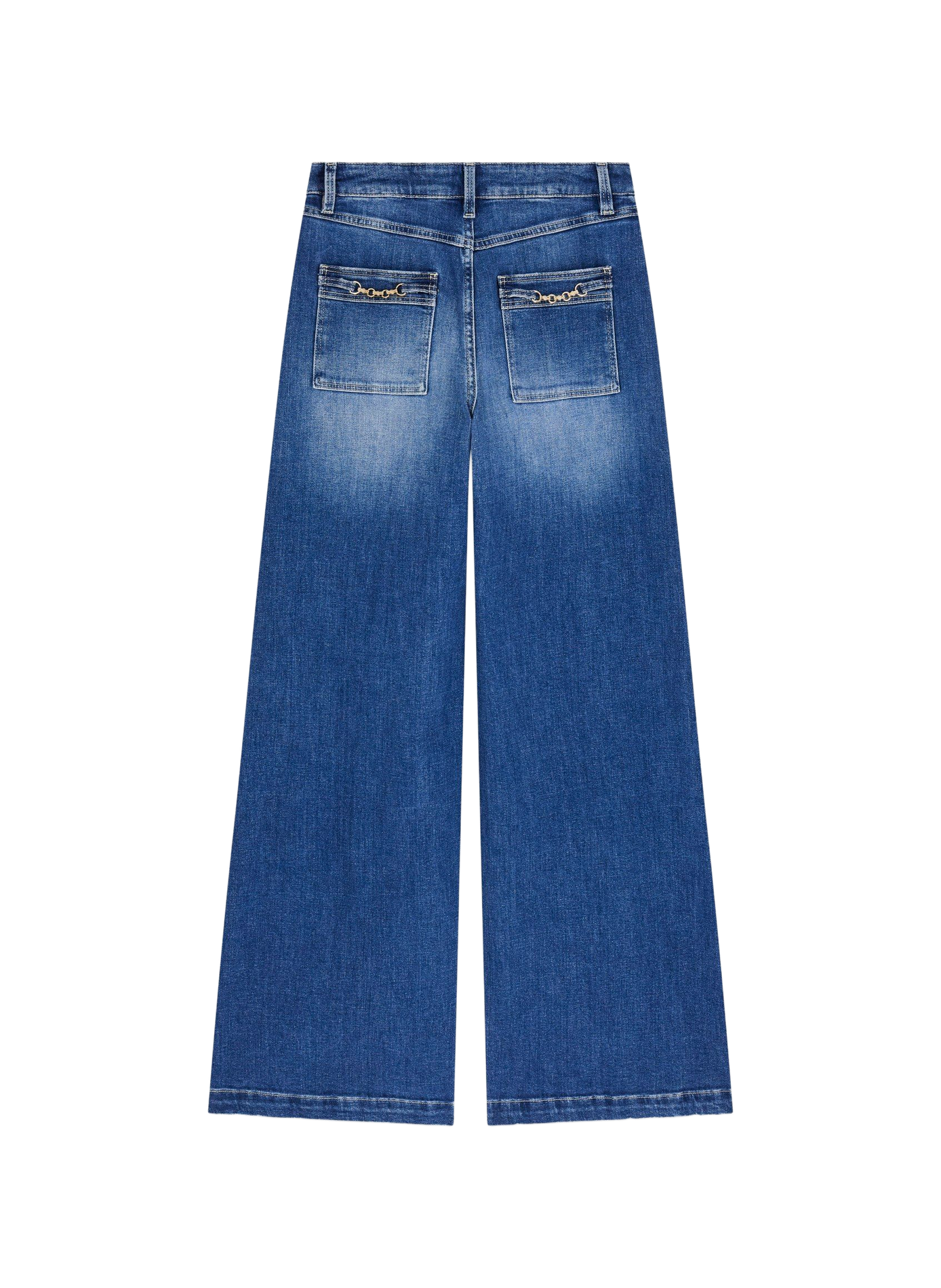 Weite Hose aus Baumwollmischung GUESS Blau