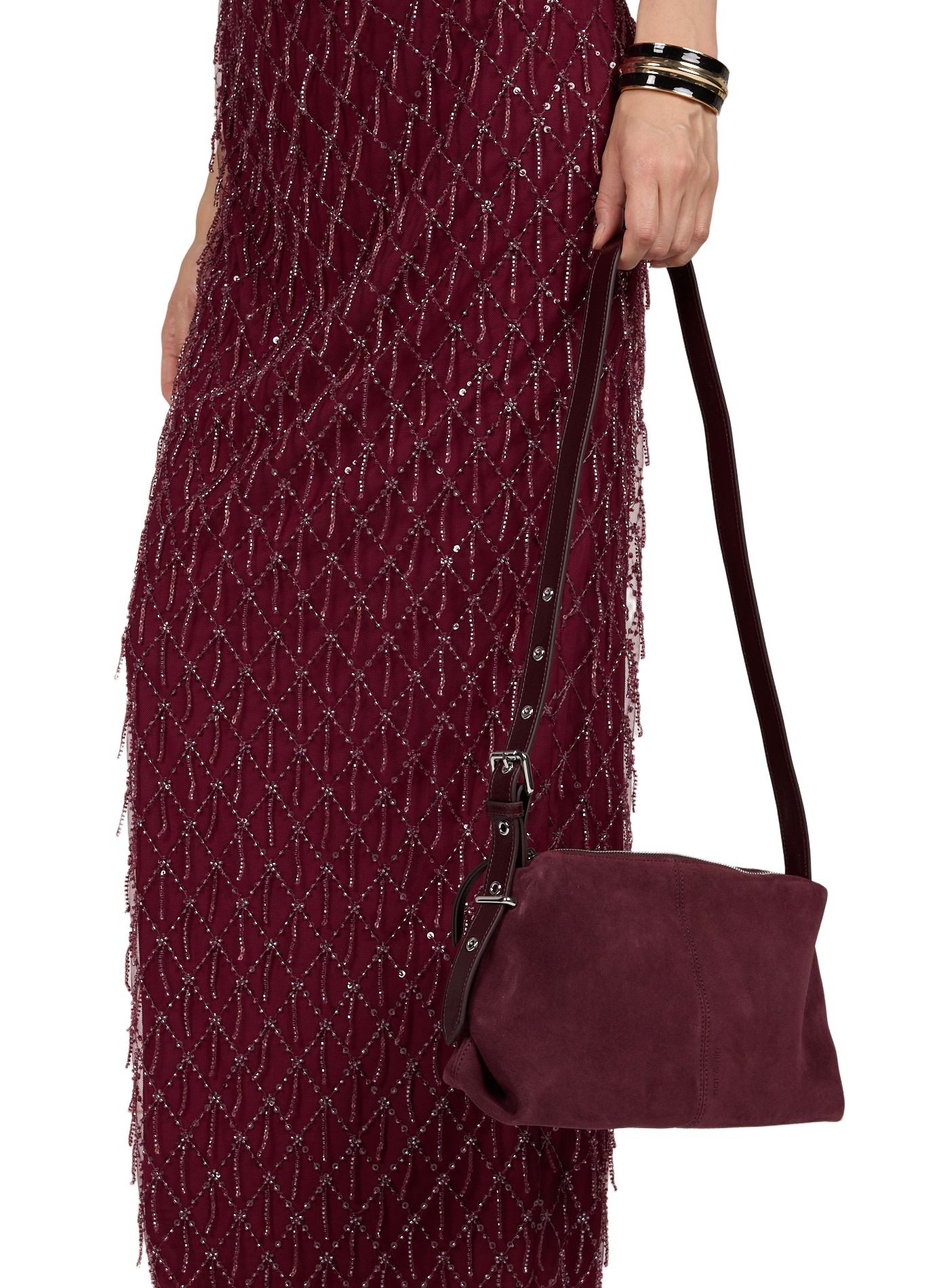 Sac bandoulière en cuir NAT & NIN Violet