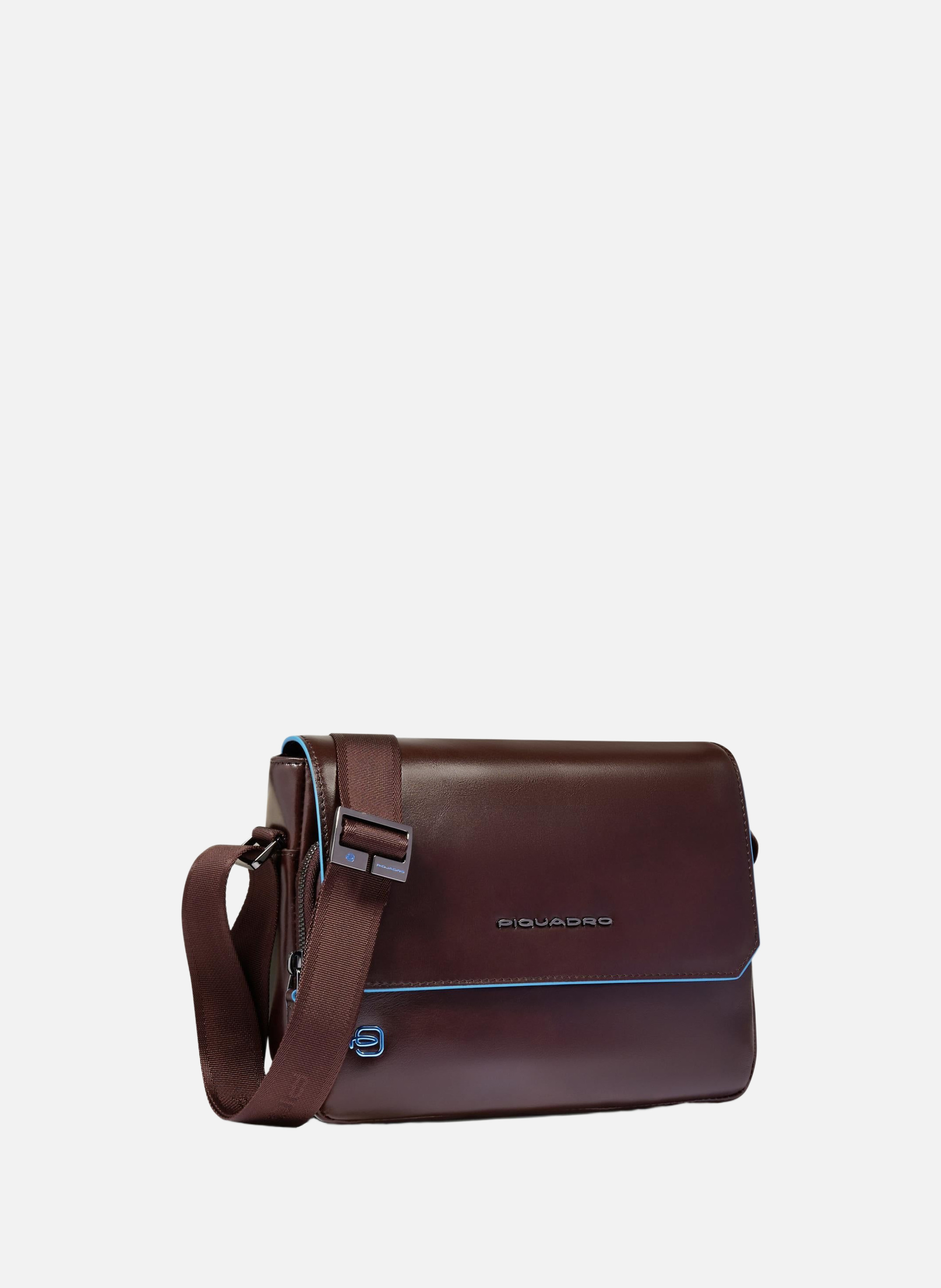 Personalizable men's crossbody bag PIQUADRO Brown