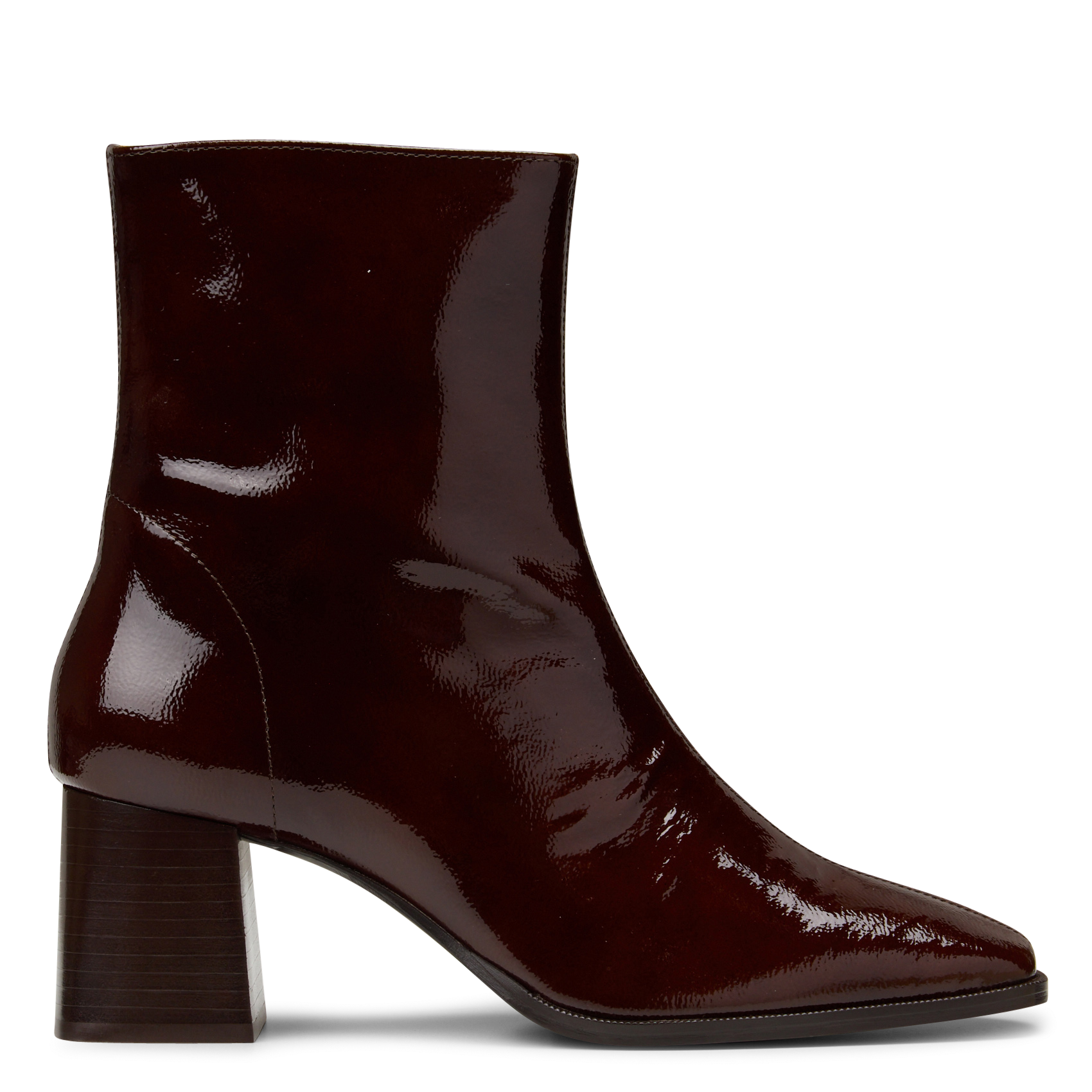 Bottines bout carré en cuir marlie  Ganache