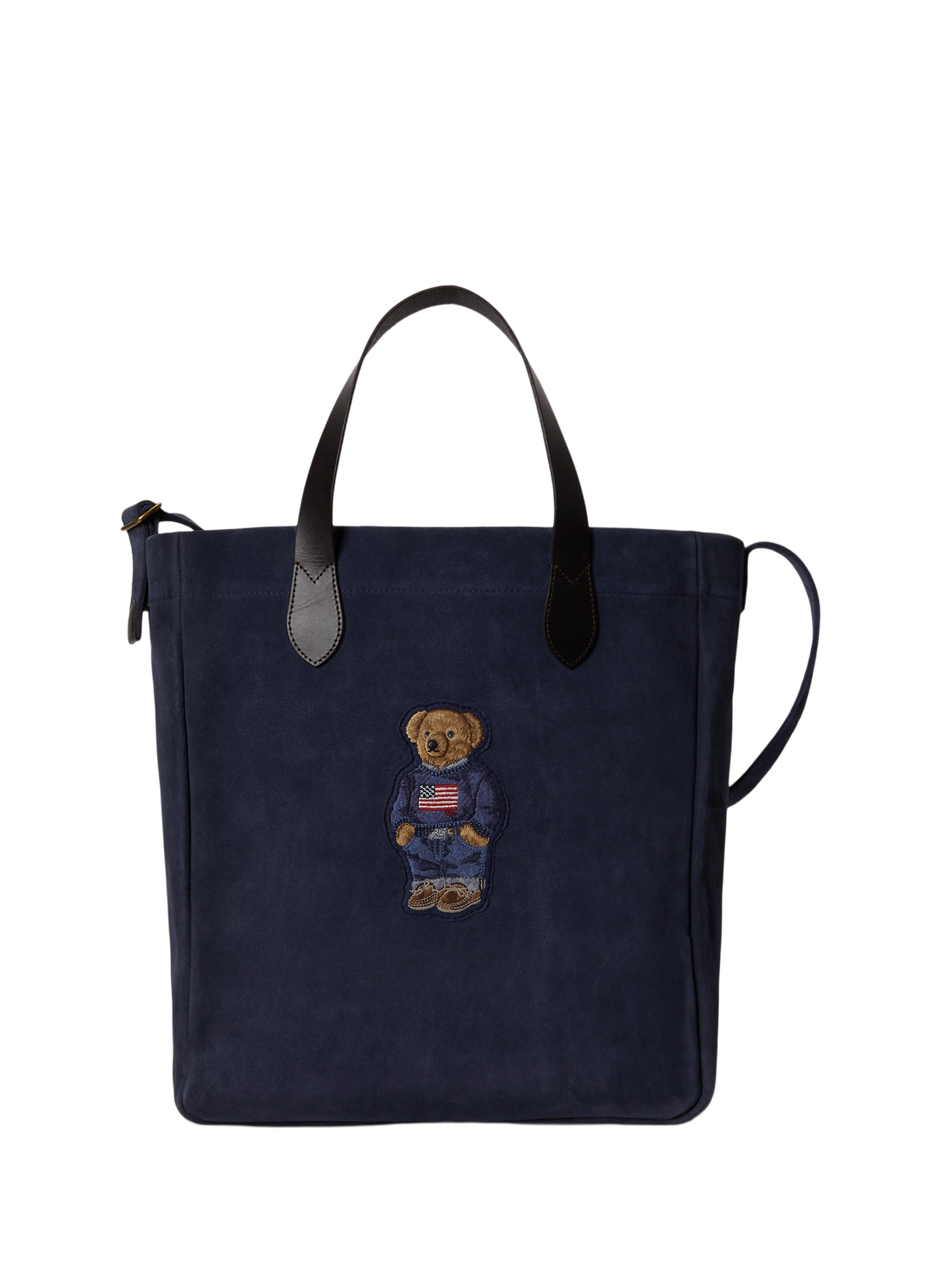 Polo Bär Shopper aus strukturiertem Wildleder POLO RALPH LAUREN Blau