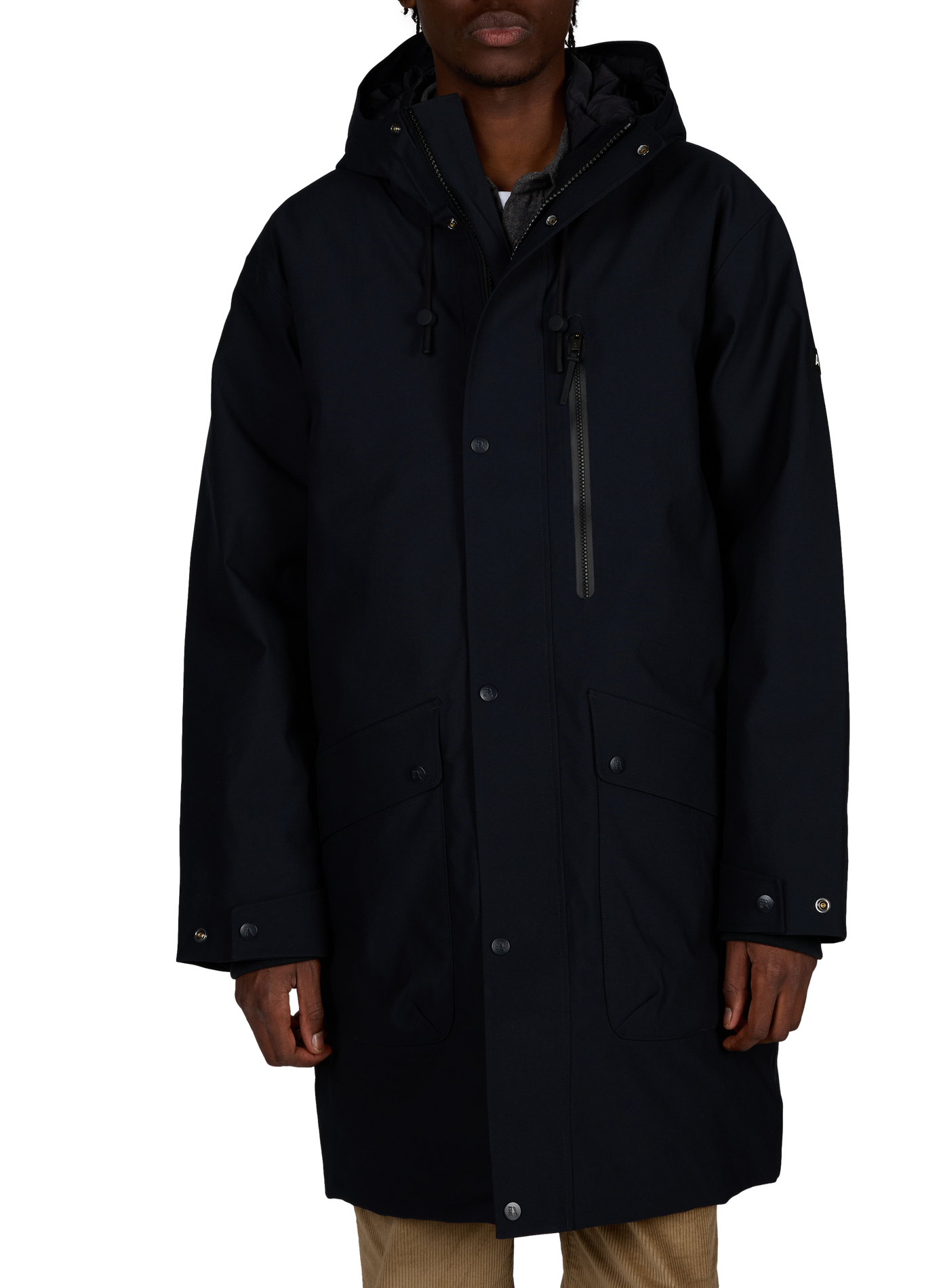 Parka droite à capuche AIGLE Noir