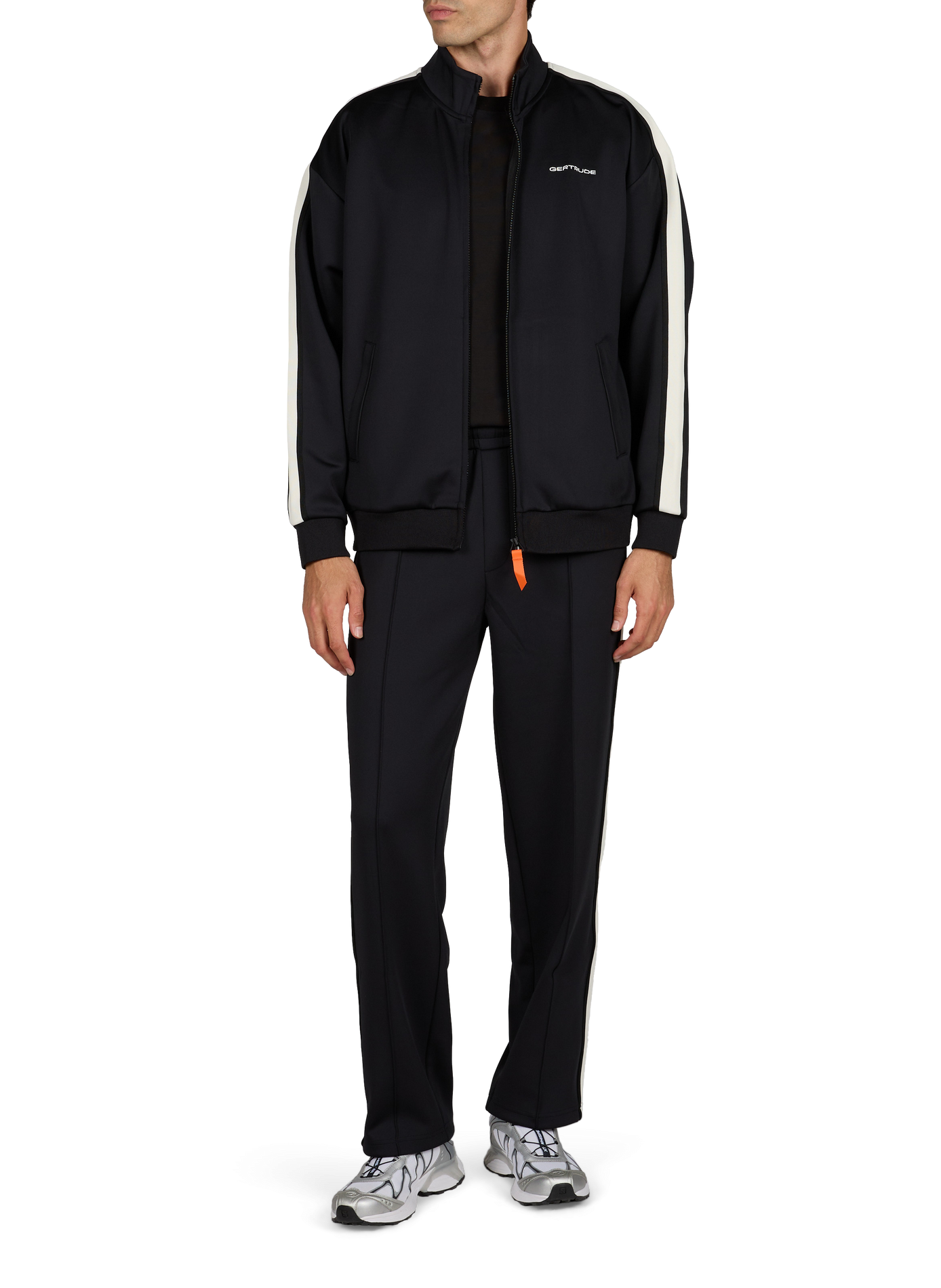 Straight track jacket with high collar GERTRUDE Black