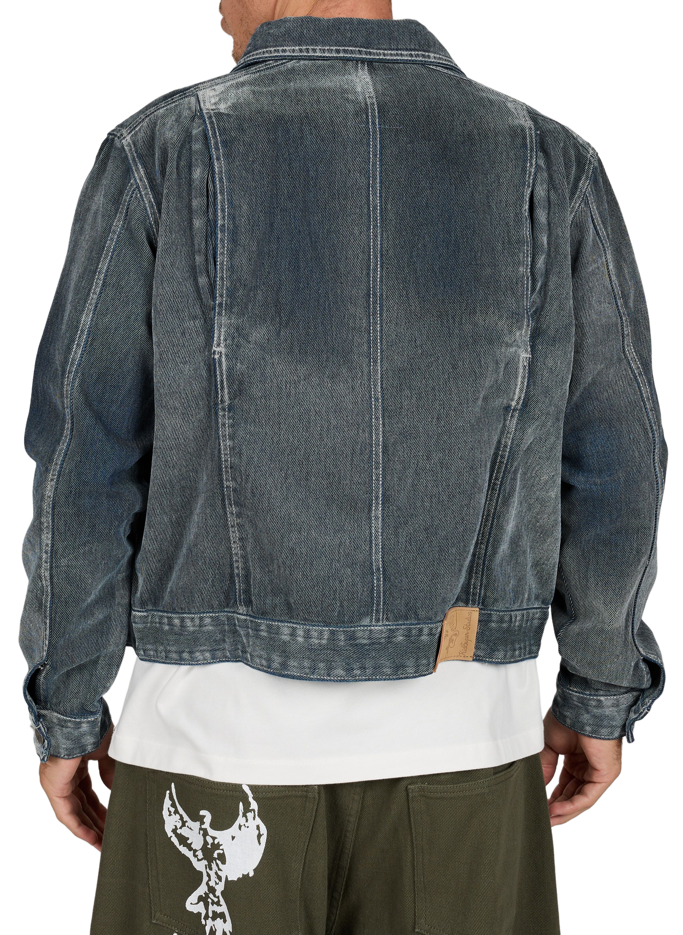 Straight cotton denim jacket KIDSUPER Grey