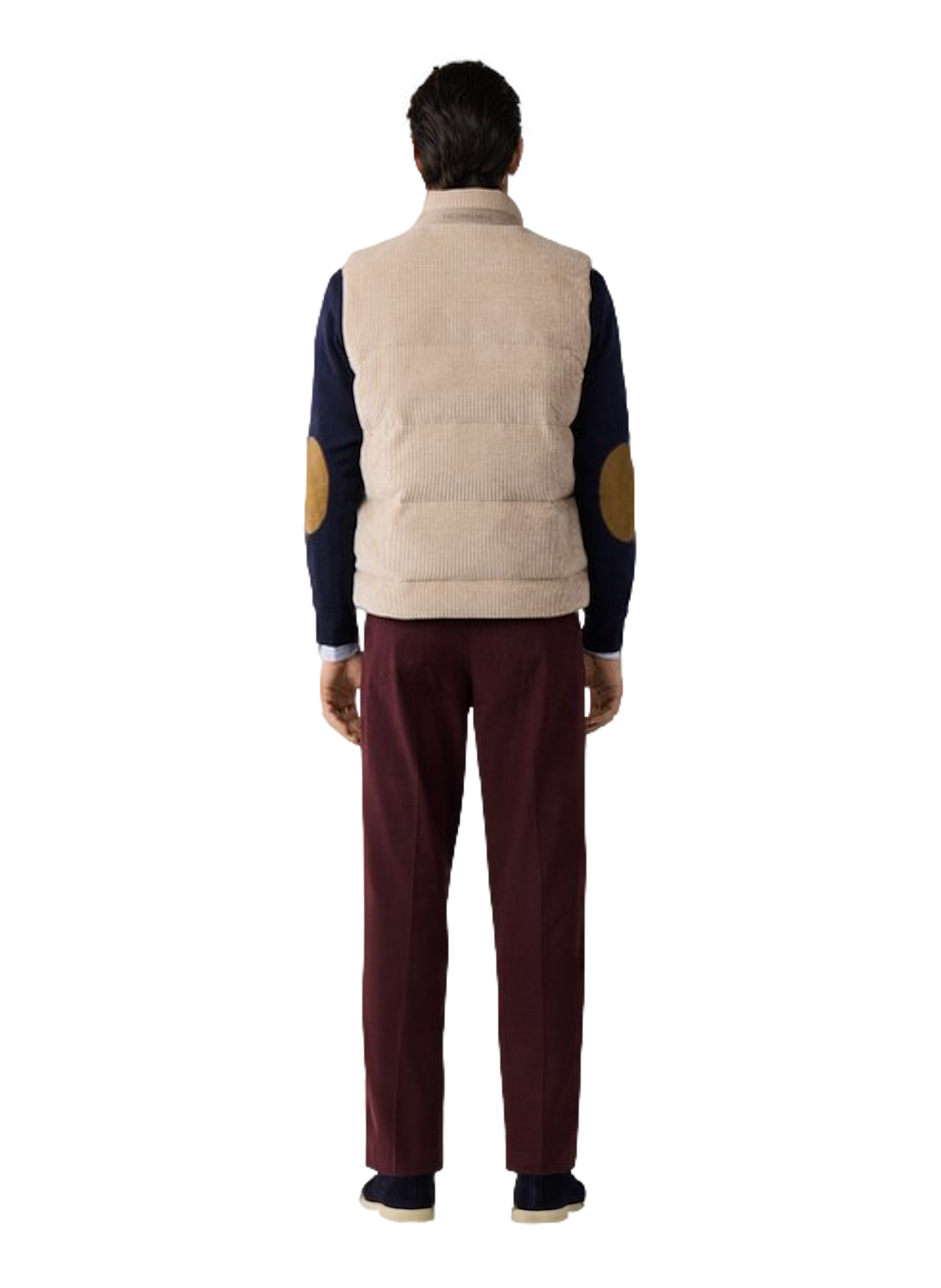 Corduroy cotton stand-collar jacket FACONNABLE Beige