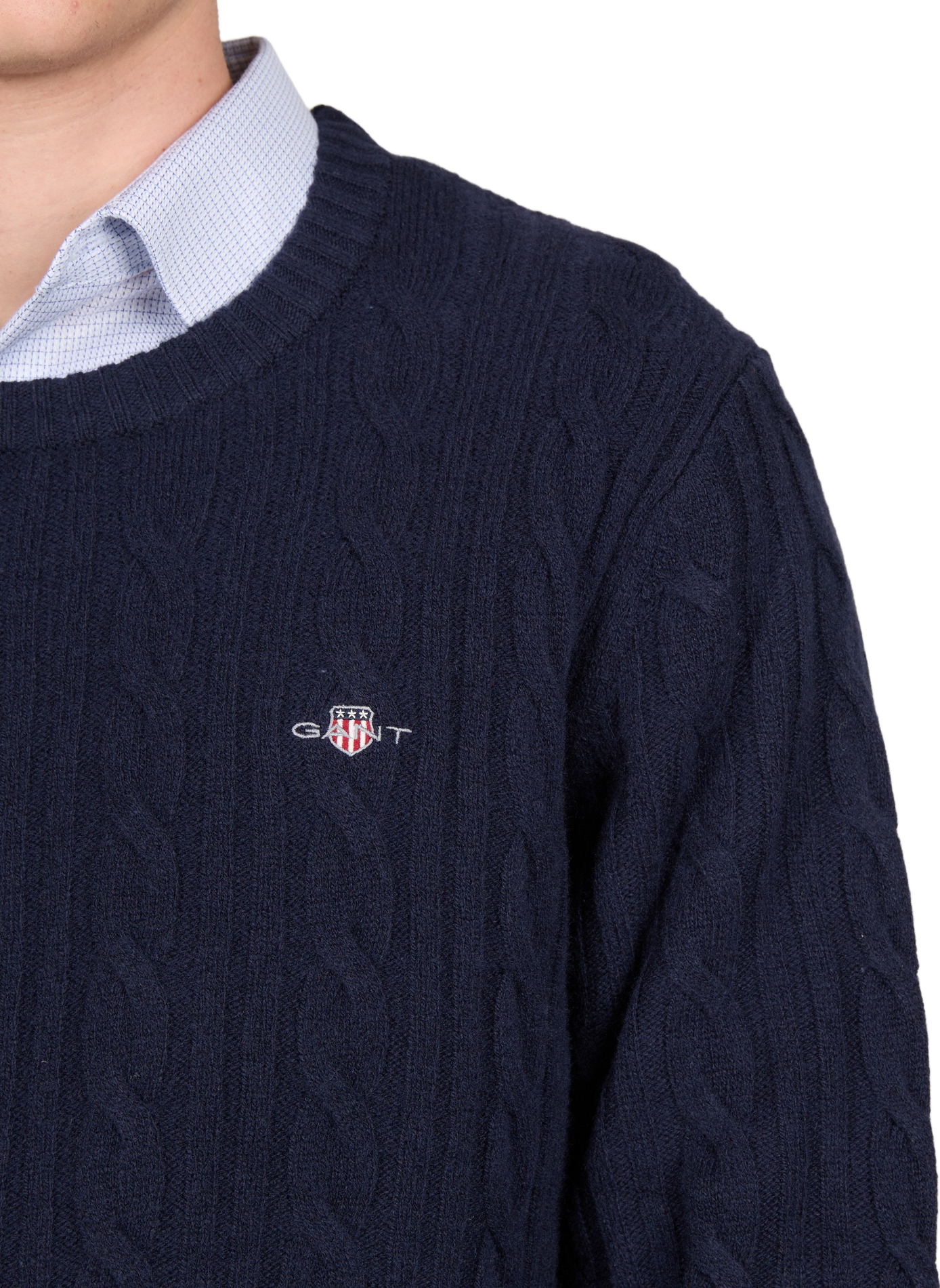 Round-neck wool jumper GANT Blue