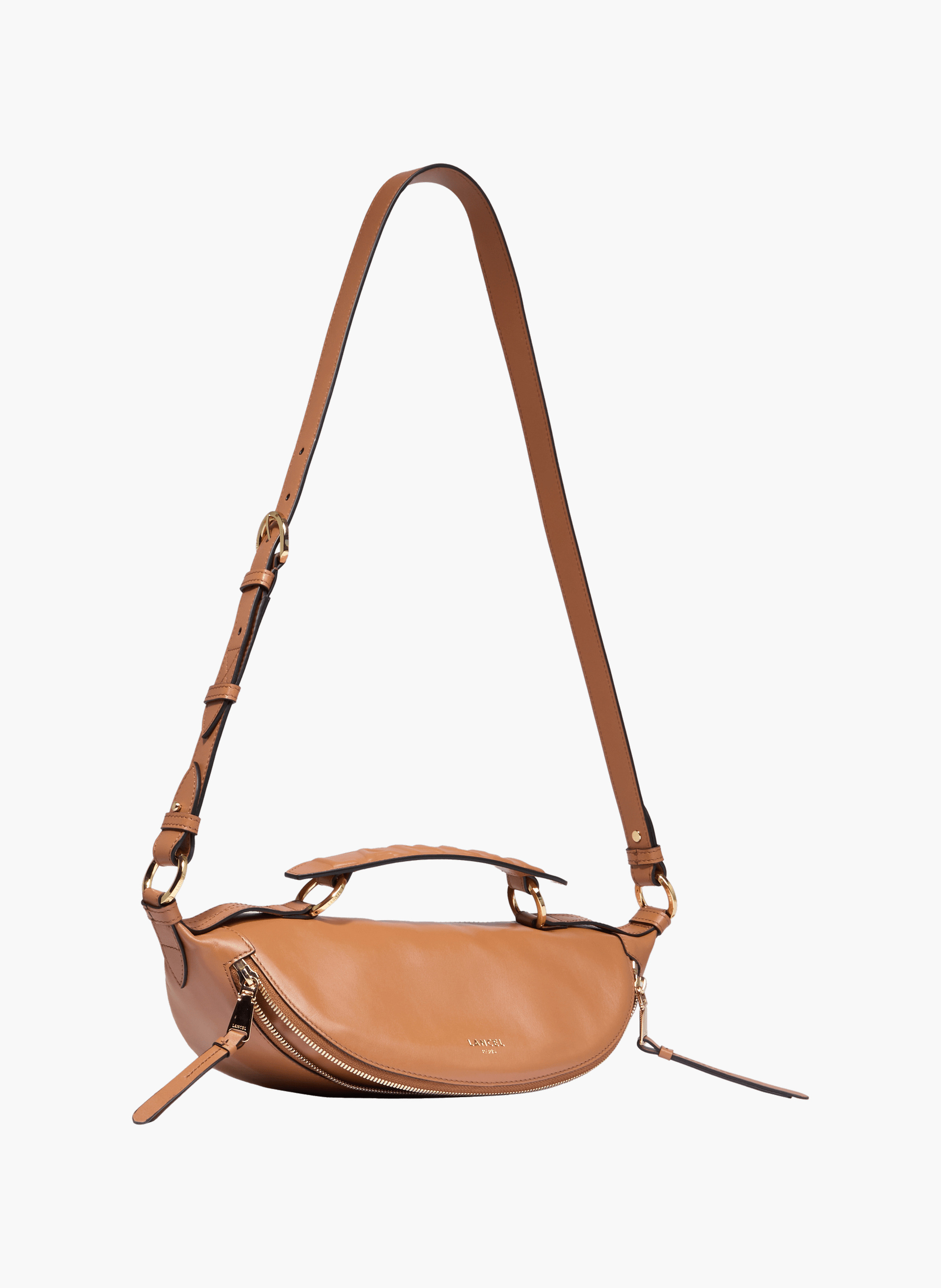Sac porté croisé s origami de lancel en cuir LANCEL Marron
