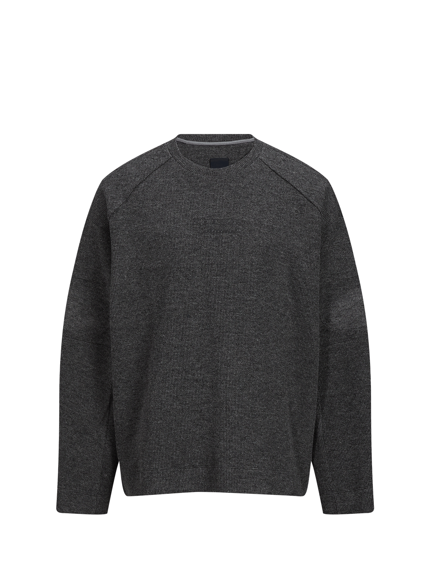 Gerade geschnittener Pullover aus Baumwollstrick JUUN.J Grau