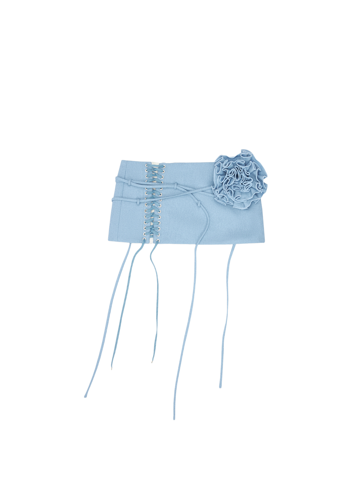 Iceberg skirt with a tie detail and floral accents FANCI CLUB Blue