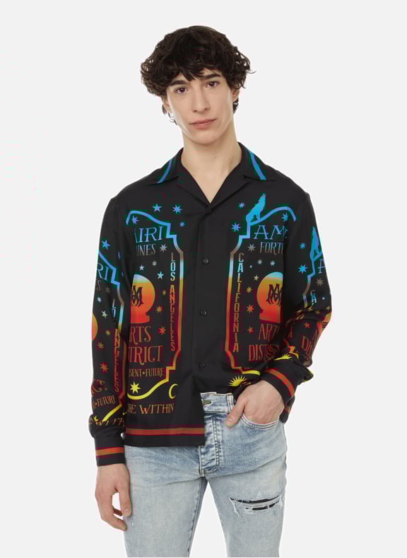 Chemise Fortune en soie Noir by AMIRI AMIRI Chemise Fortune en soie Noir