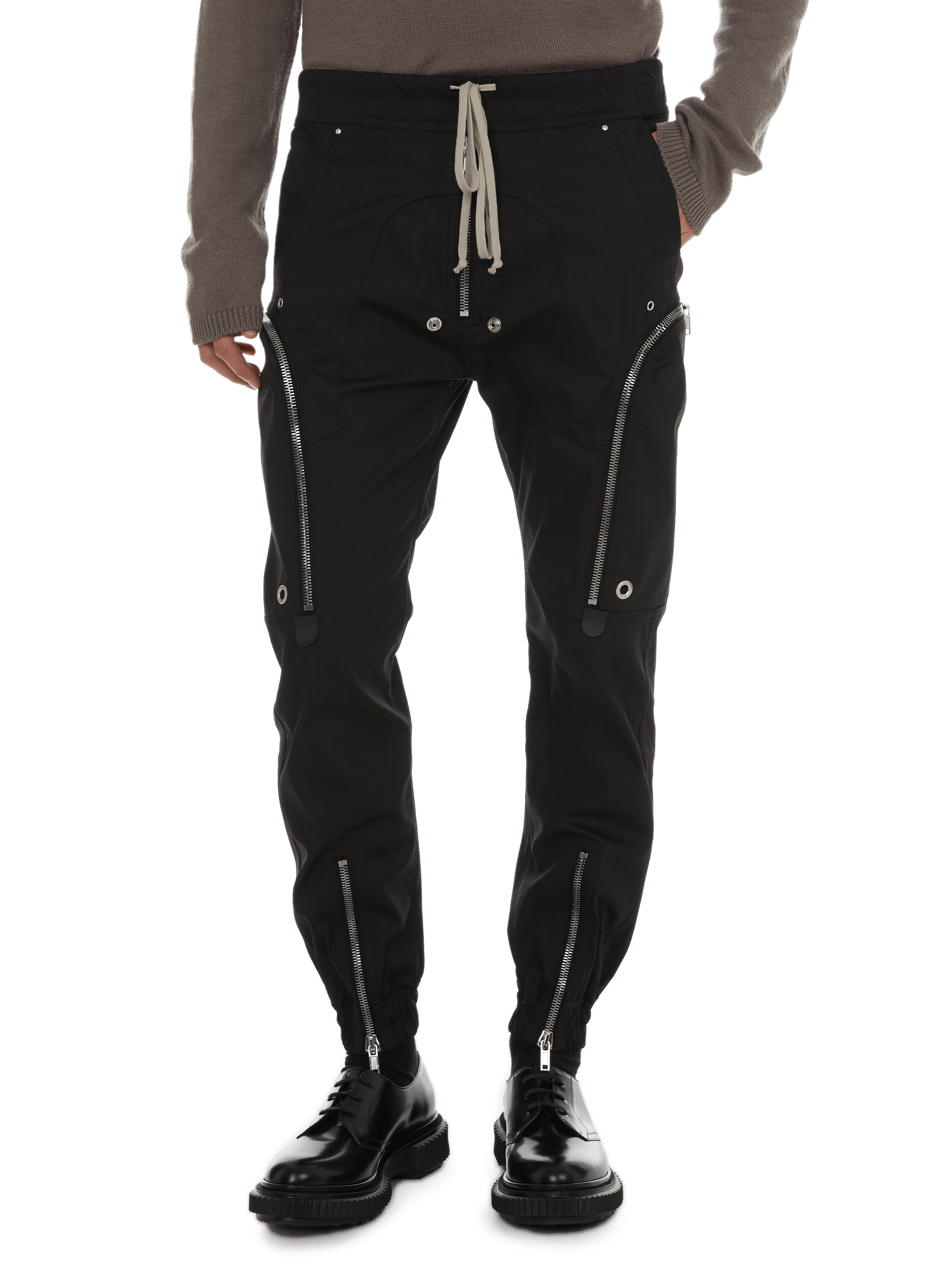 RICK OWENS Pantalon cargo en coton Noir