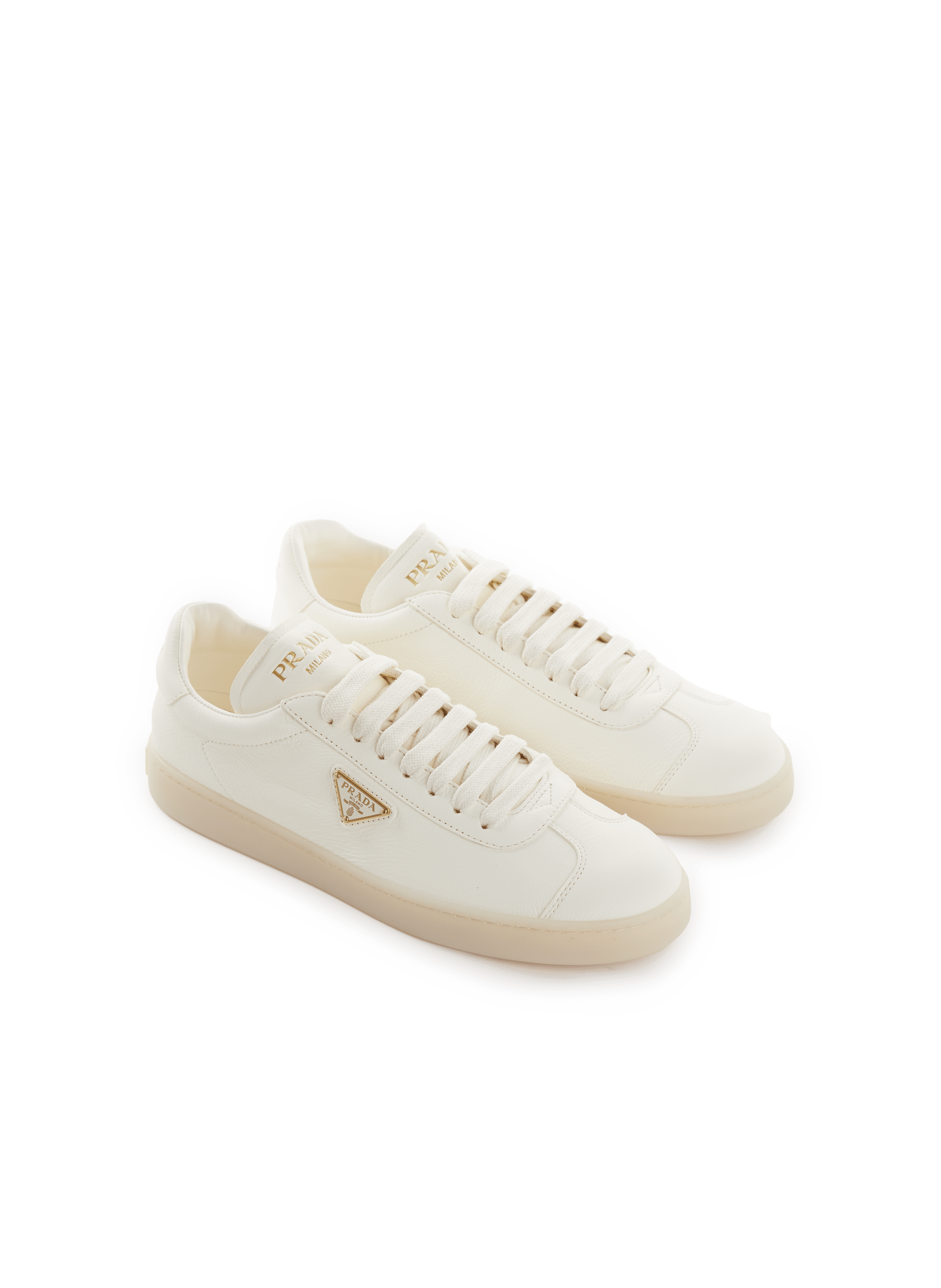Leather sneakers PRADA White