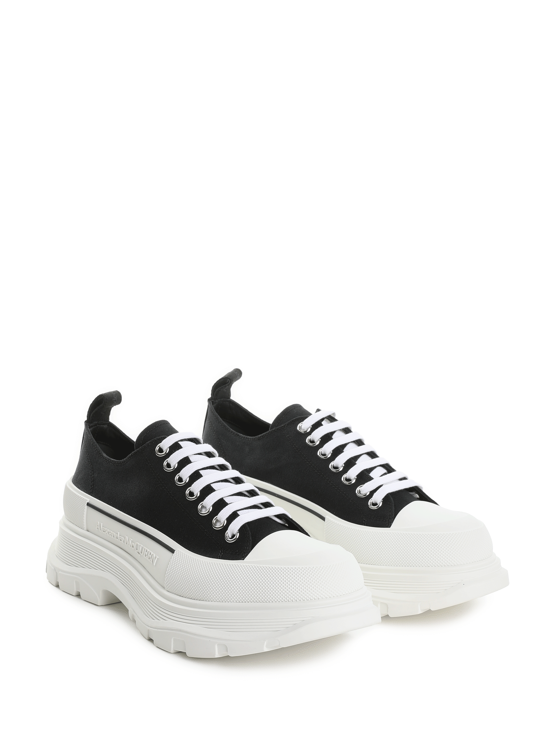 Tread Slick cotton canvas sneakers ALEXANDER MCQUEEN Black