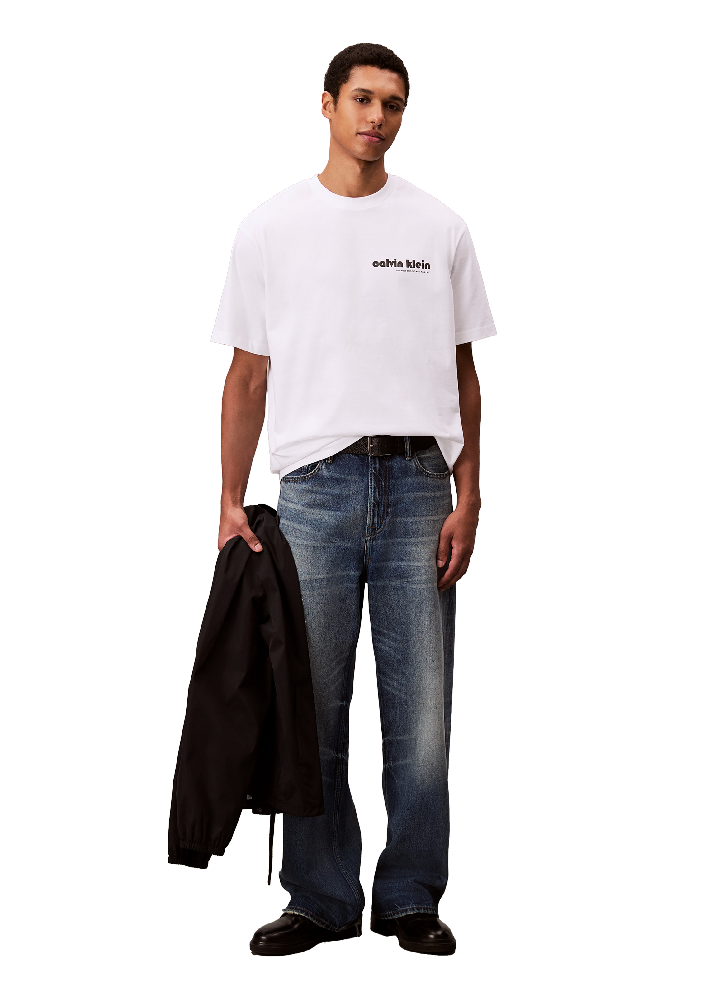 T-shirt à logo en coton CALVIN KLEIN Blanc