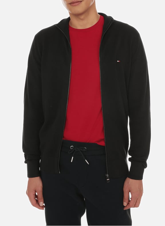 Organic cotton cardigan Black by TOMMY HILFIGER TOMMY HILFIGER Organic cotton cardigan Black