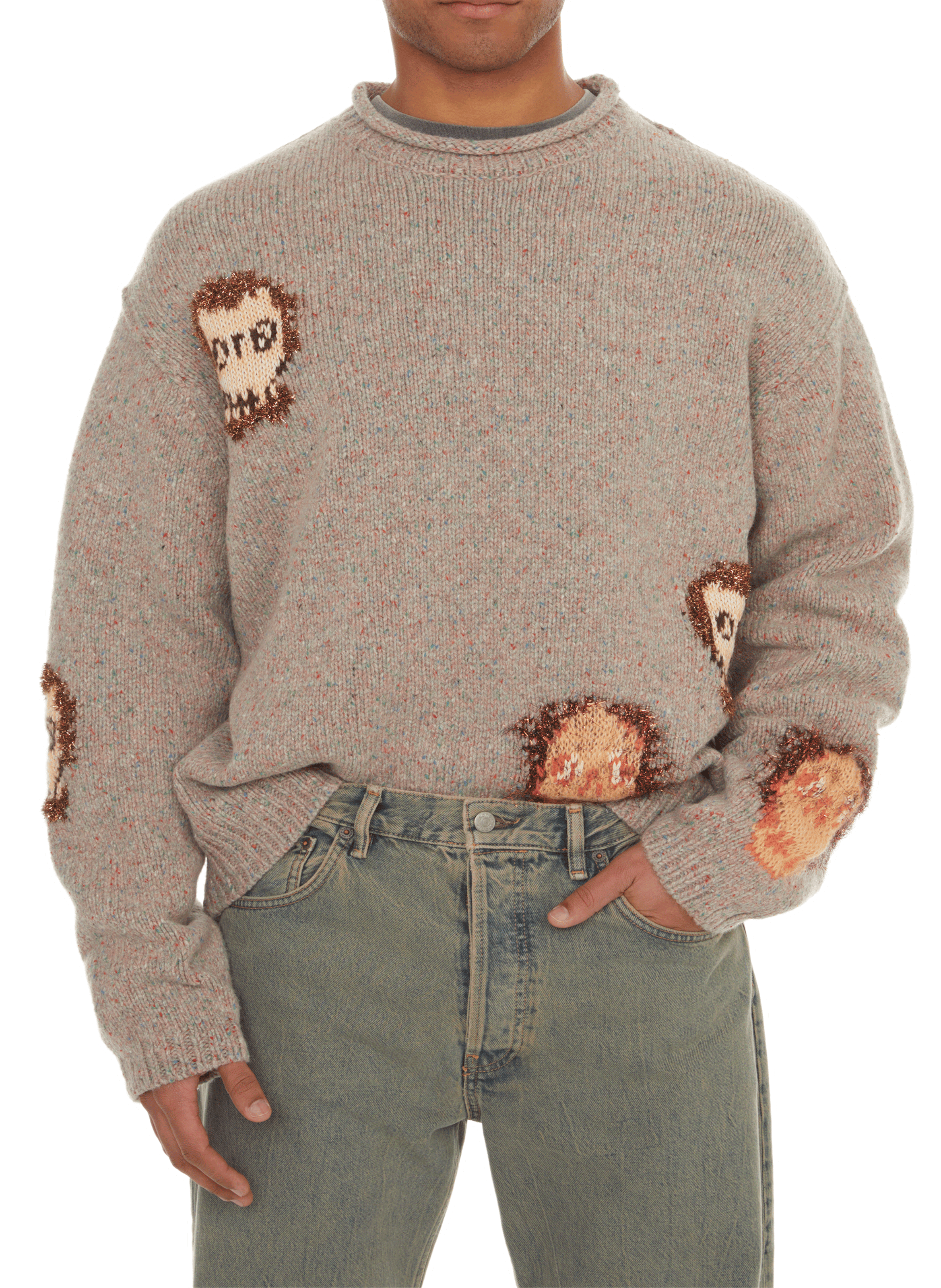 ACNE STUDIOS Oversized wool-blend jumper  Grey