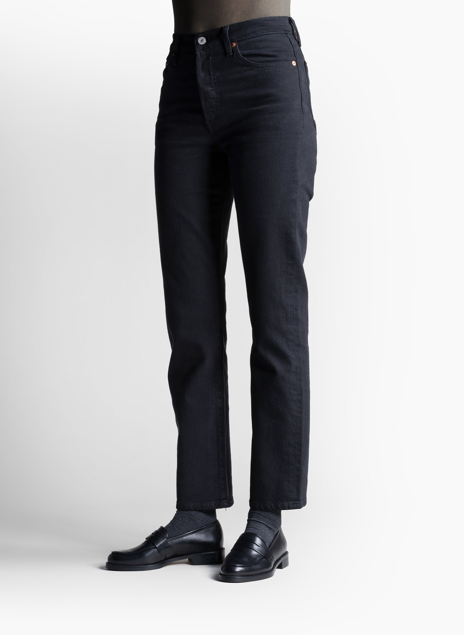 Mocassins baker en veau lisse PARALLELE Noir