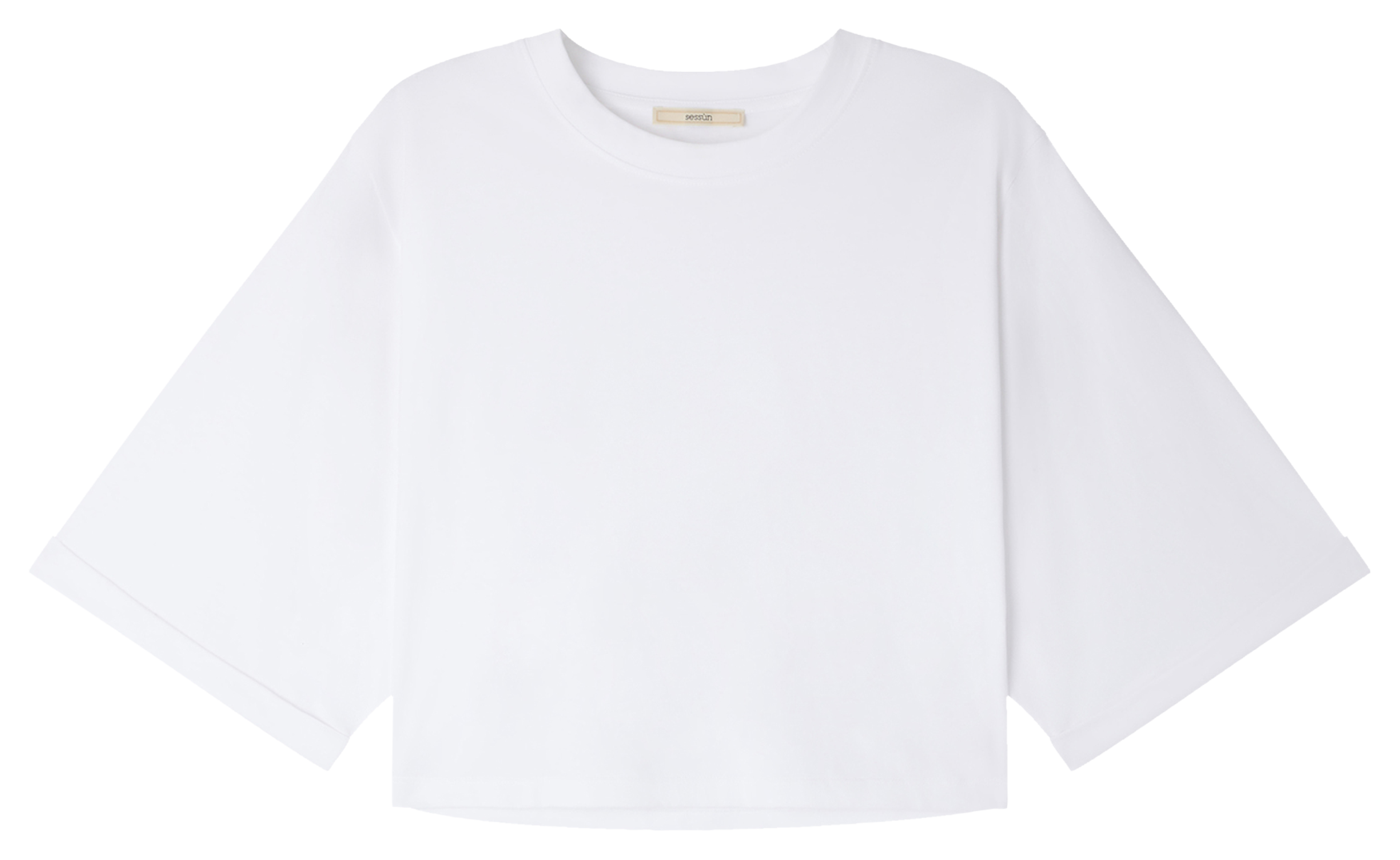 Tee-shirt col rond en coton babe SESSUN Blanc