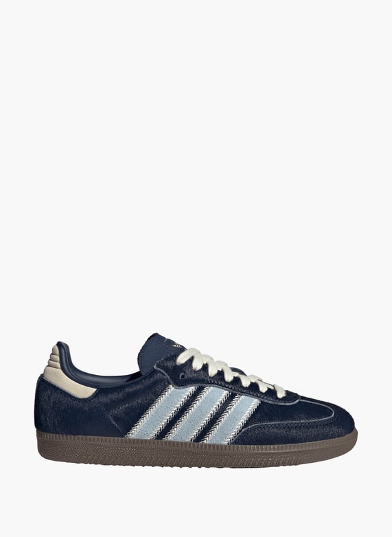 Samba leather sneakers Blue Adidas - Women | Printemps.com Samba leather sneakers Blue Adidas - Women | Printemps.com