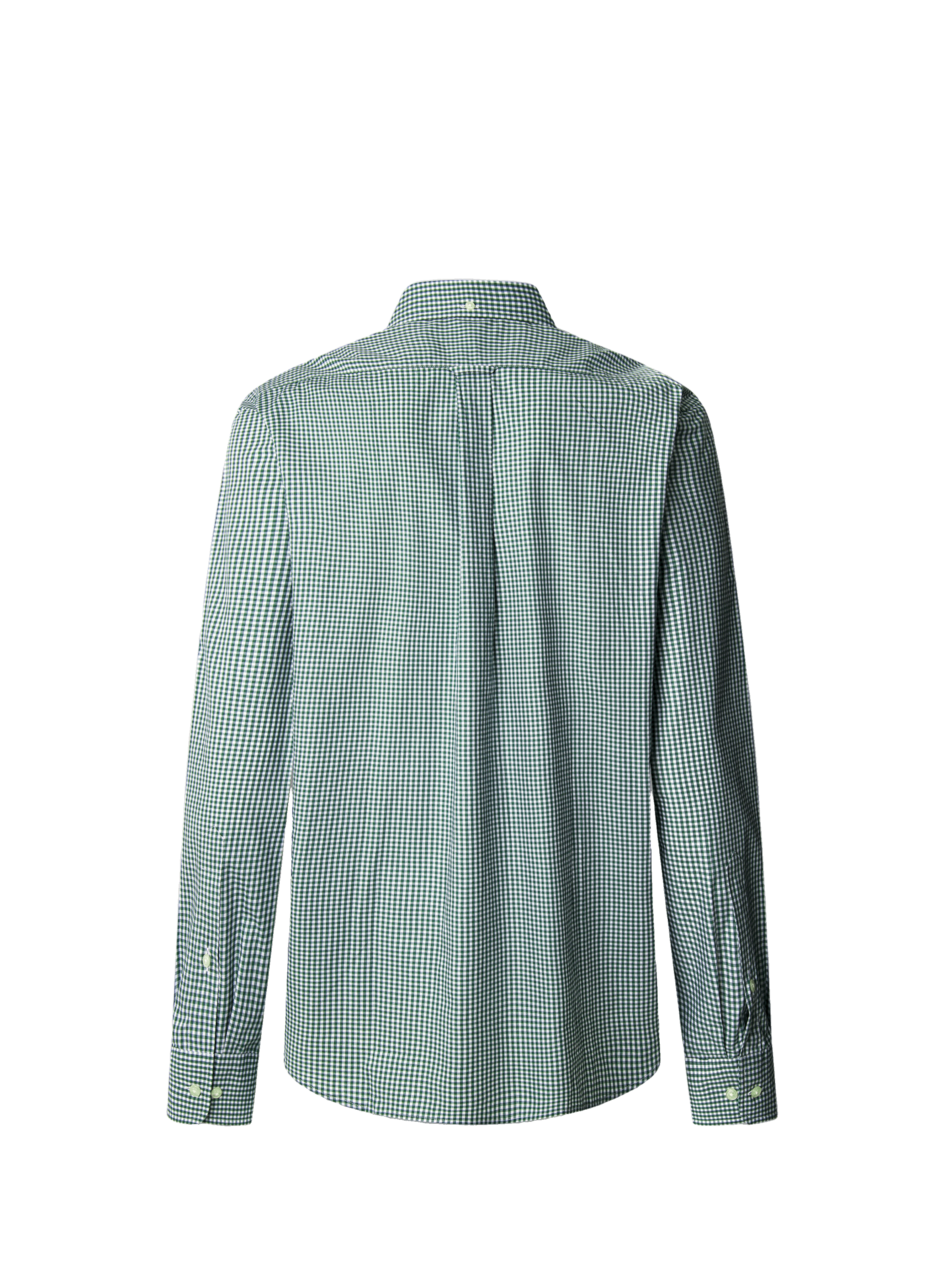 Chemise à carreaux vichy en popeline de coton FACONNABLE Vert