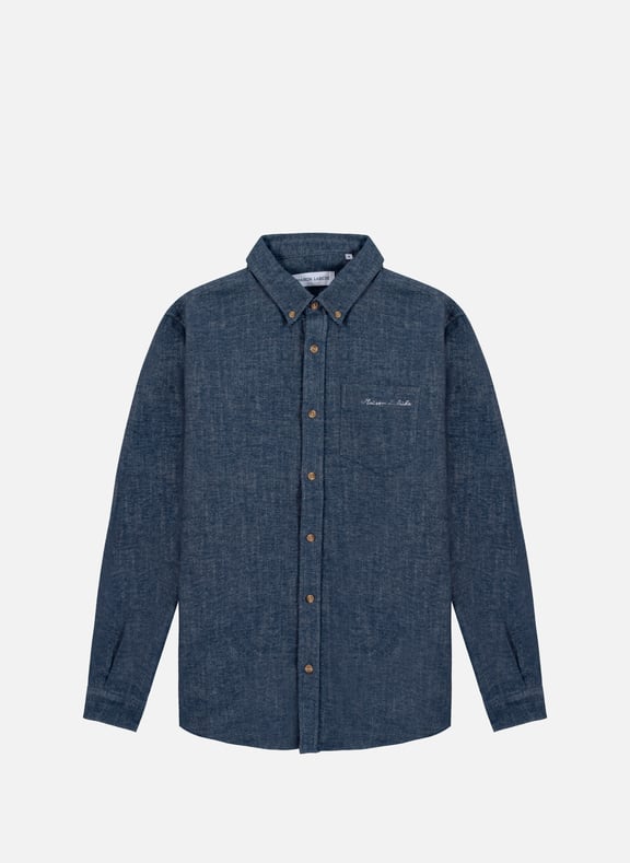 Bonne Graine denim shirt in blended cotton Blue by MAISON LABICHE MAISON LABICHE Bonne Graine denim shirt in blended cotton Blue