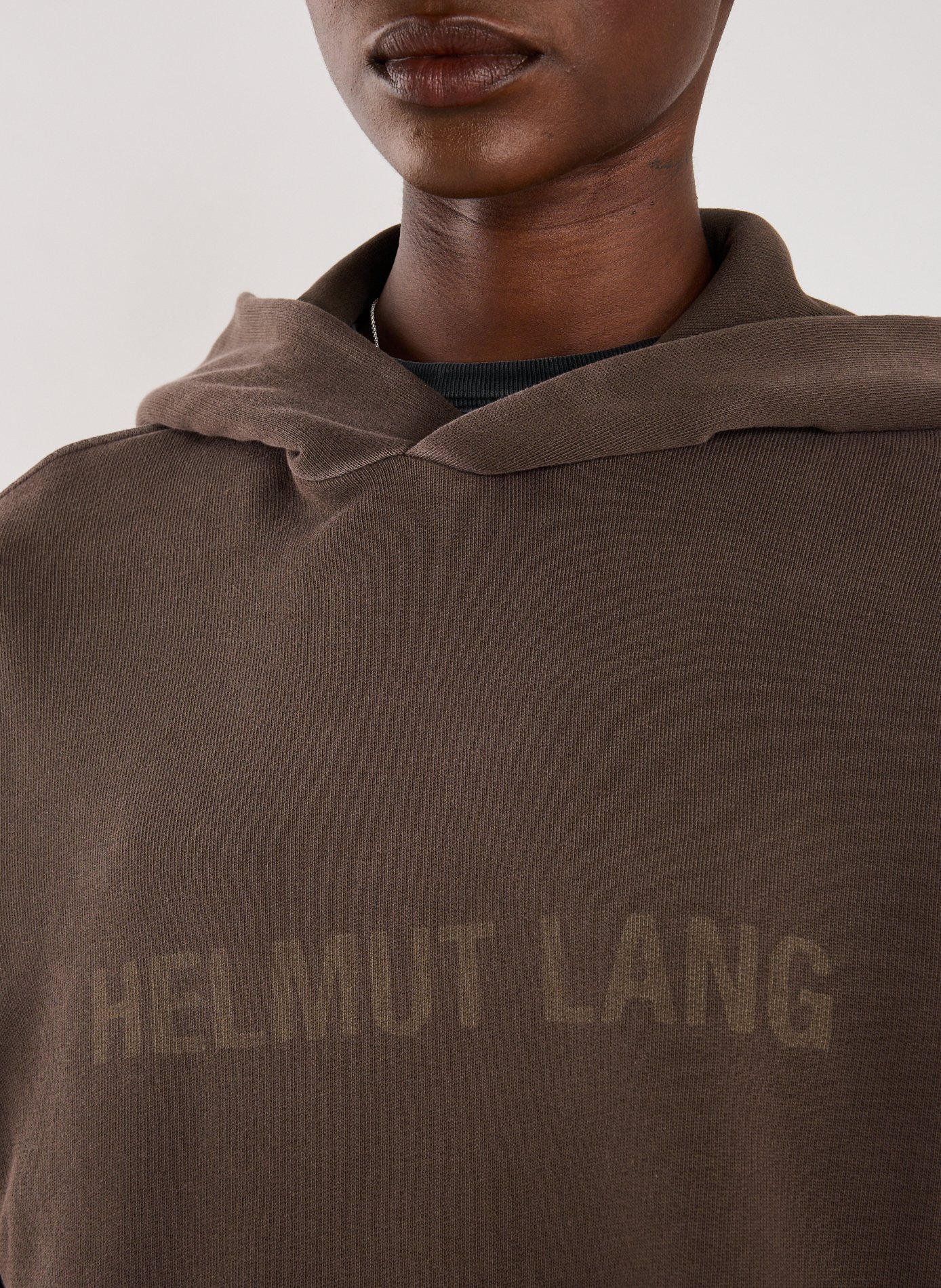 Graphic logo cotton sweatshirt HELMUT LANG Brown