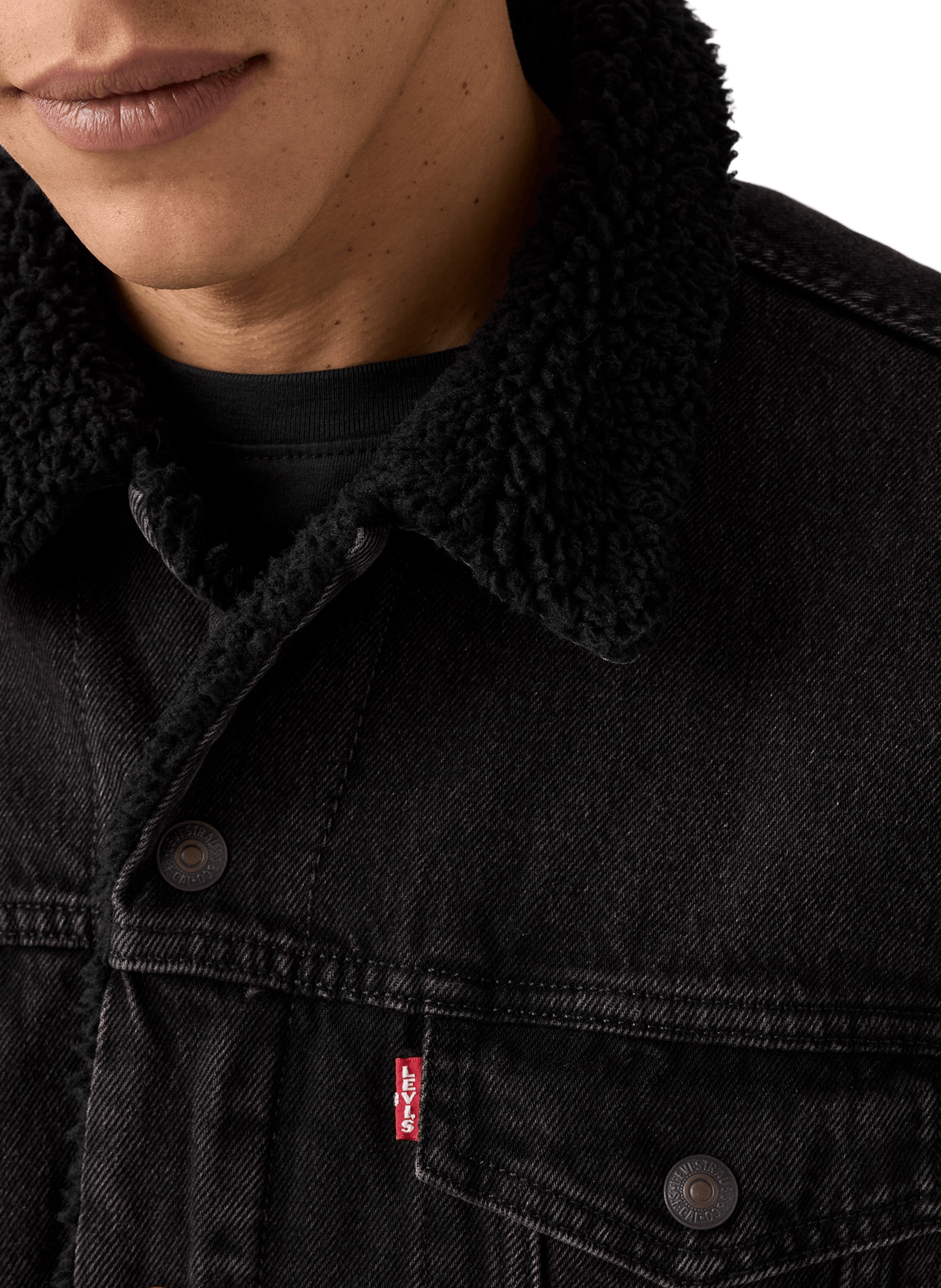 Veste en jean molletonnée LEVI&#039;S Noir