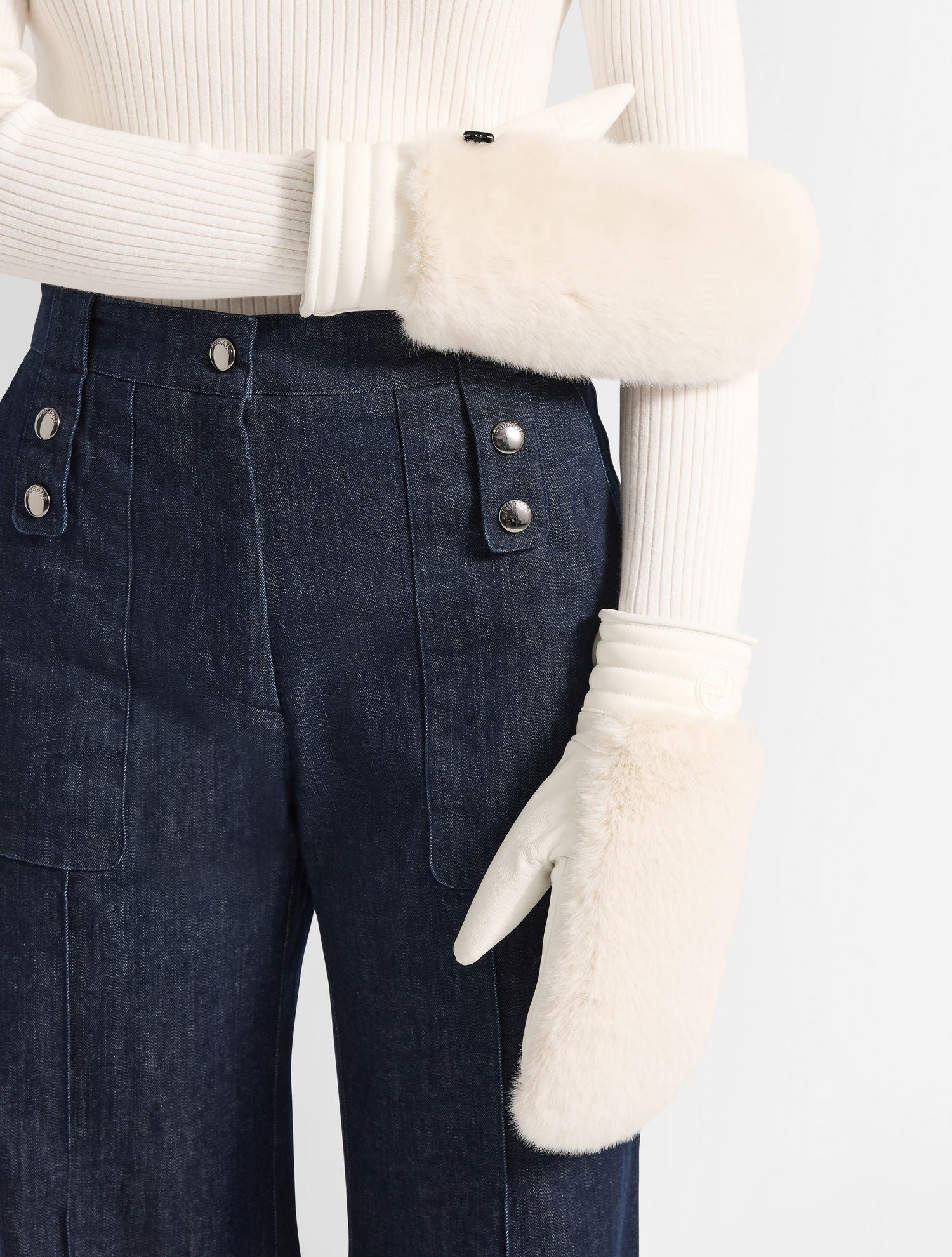 Gants de ski fake fur coupe regular FUSALP Jaune