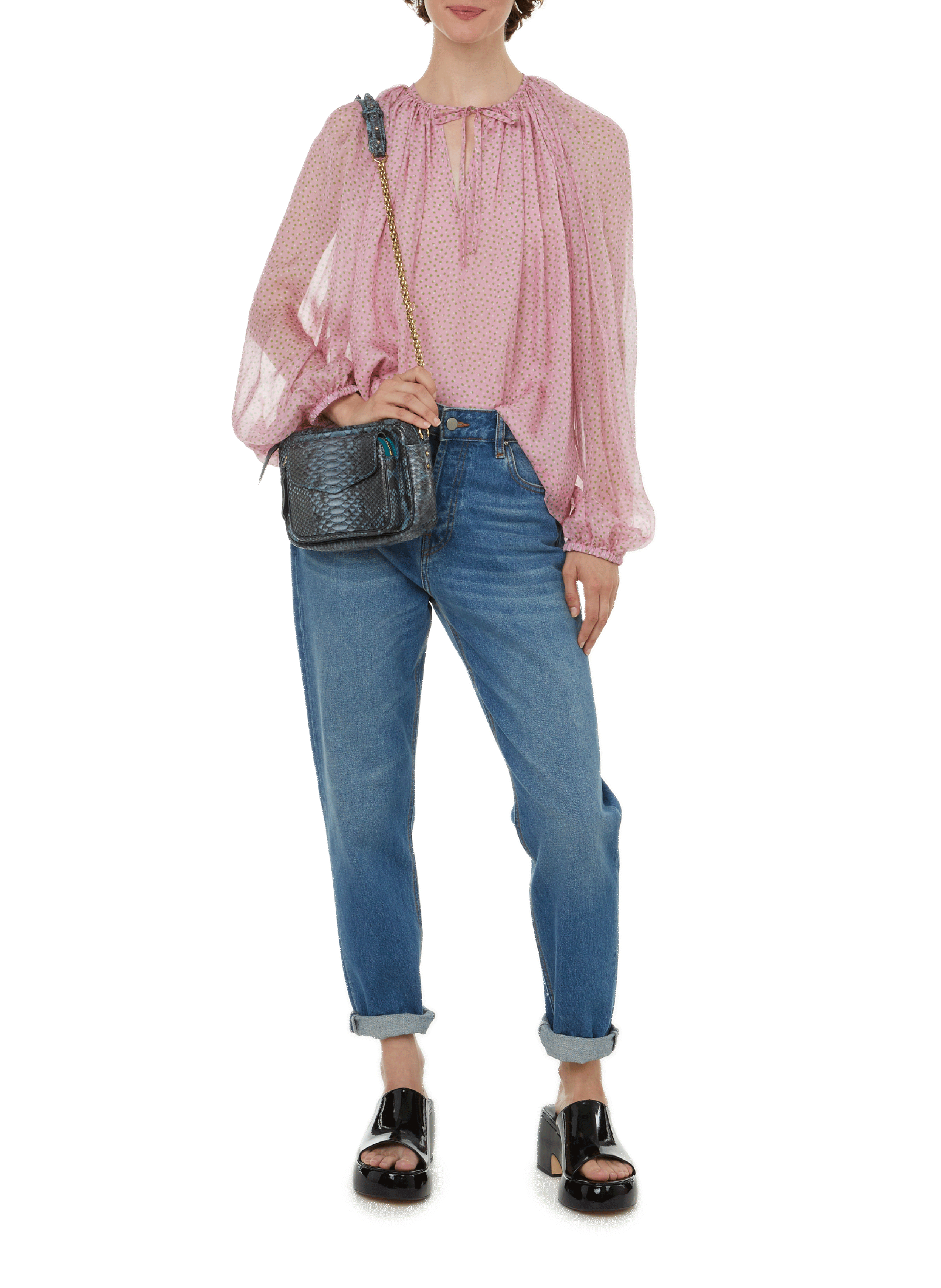 Blouse Twins en soie ROSEANNA Rose