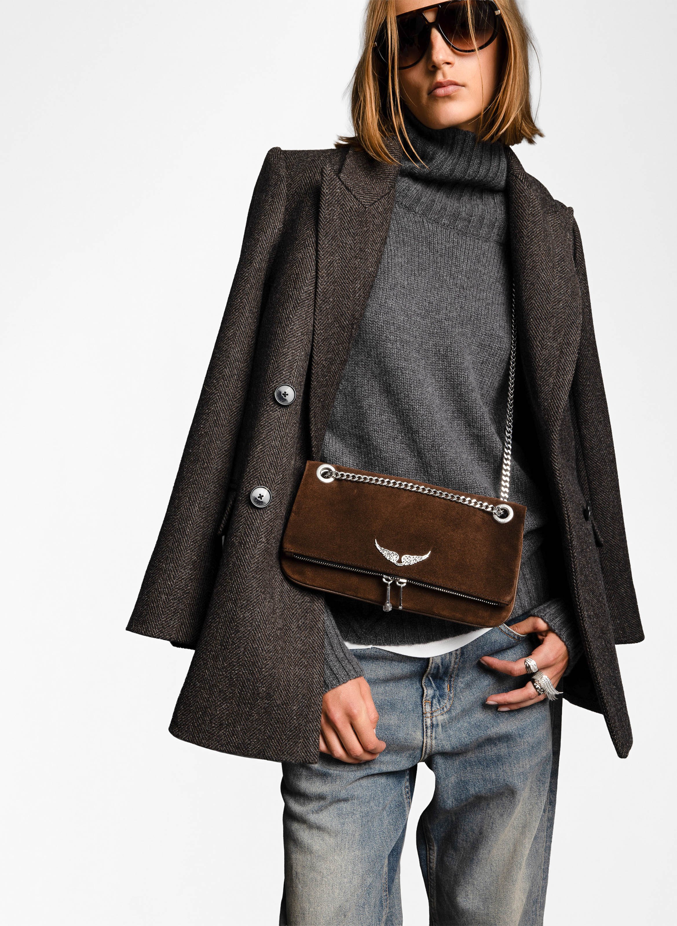 Pochette en cuir rock ii ZADIG&VOLTAIRE Marron
