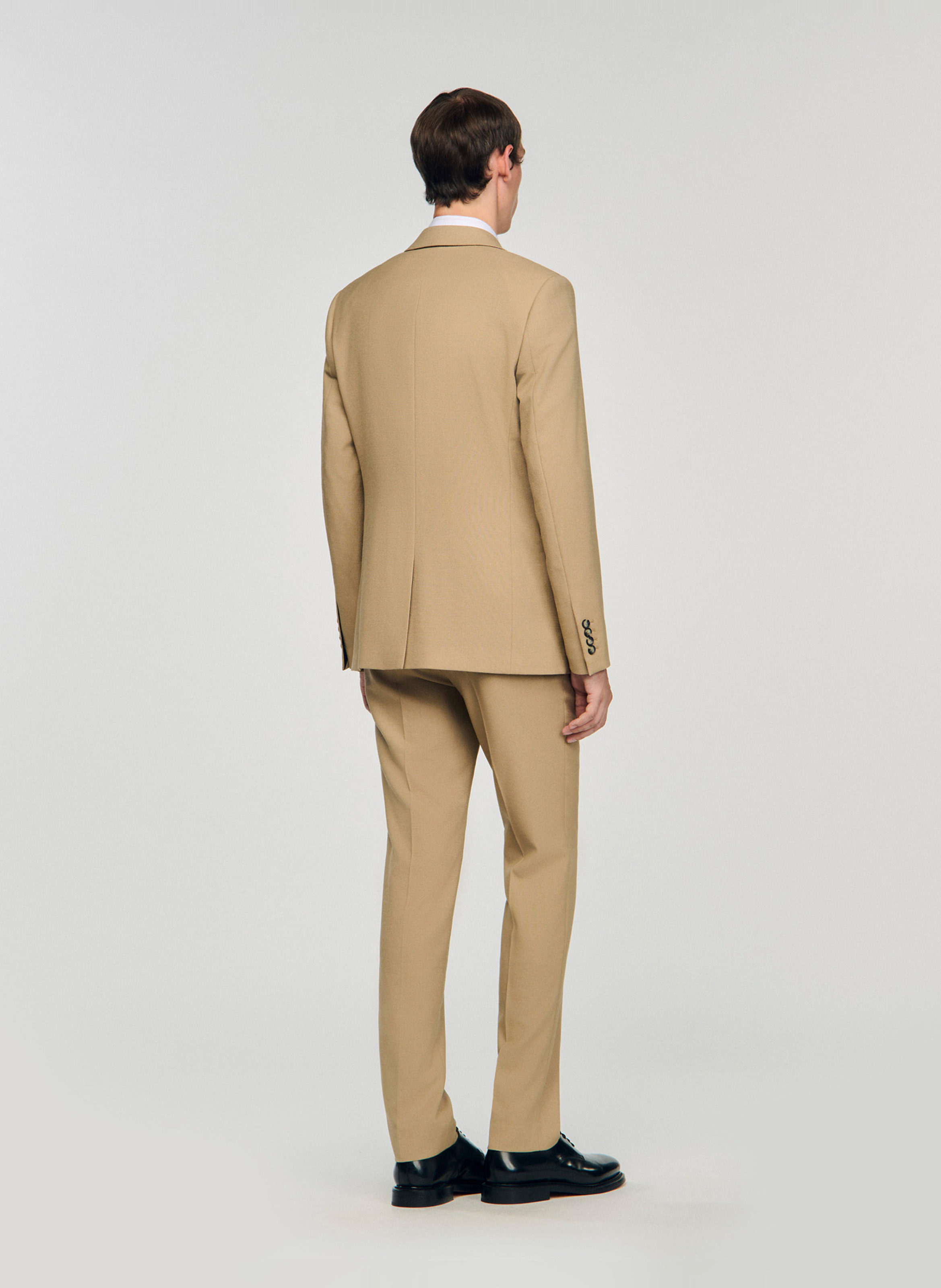 Veste de costume droite SANDRO Beige