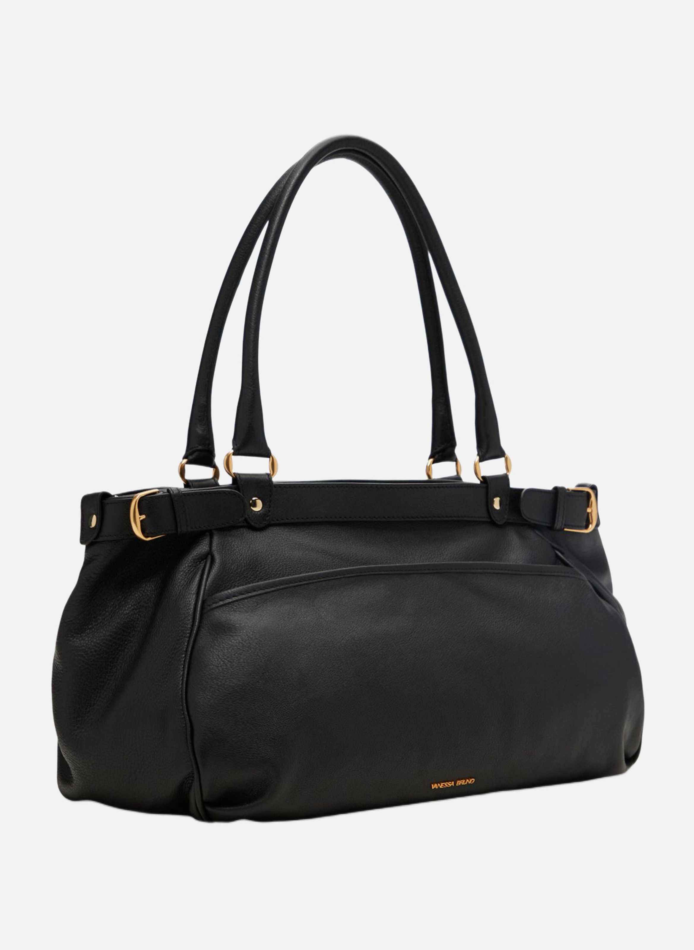 Grand sac lune en cuir VANESSA BRUNO Noir