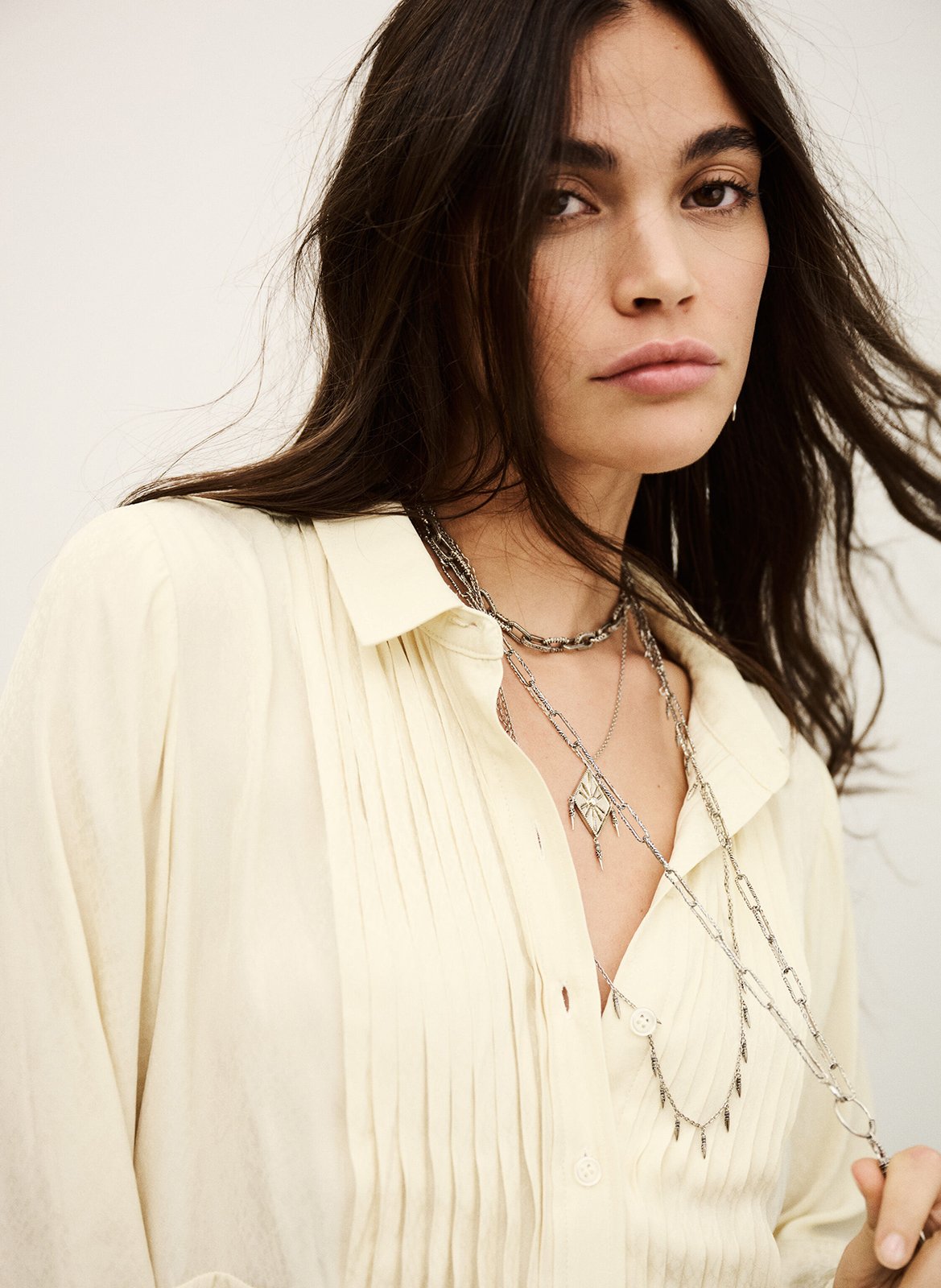 Chemise col classique riata BA&SH Beige