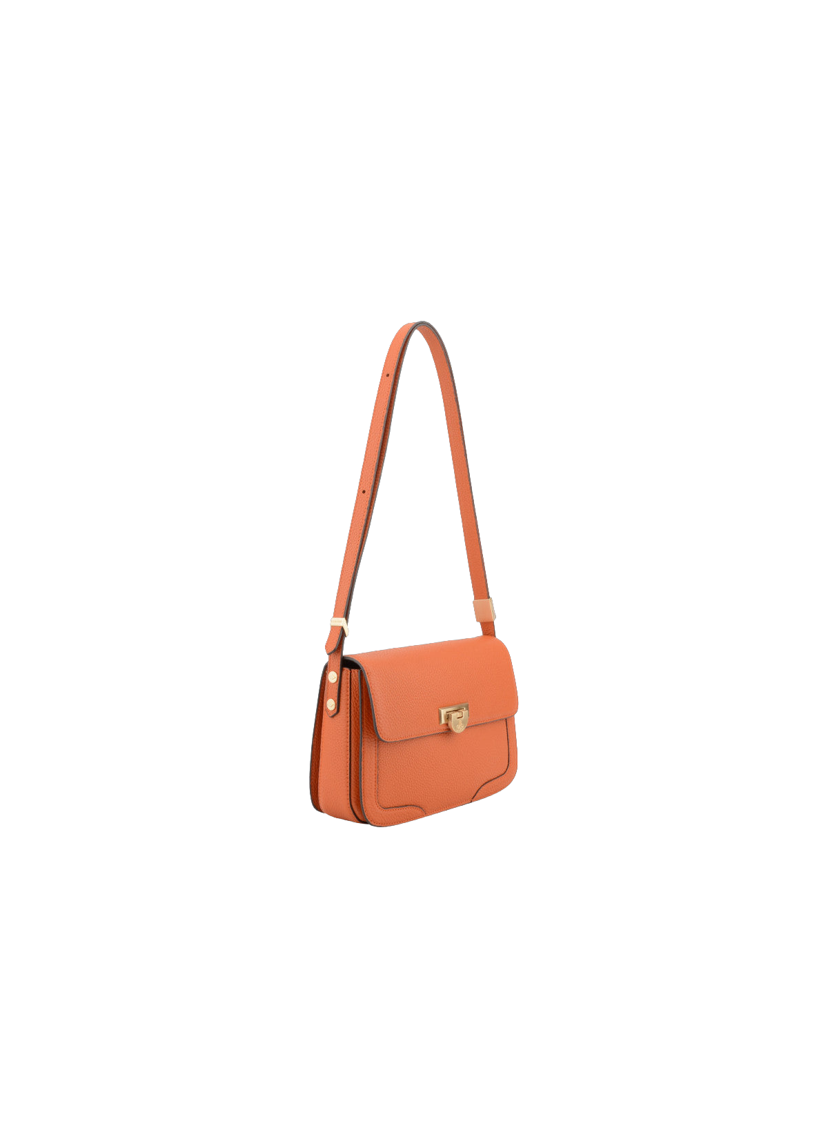 Auteuil | Sac porté travers GM en cuir de vachette POURCHET Orange