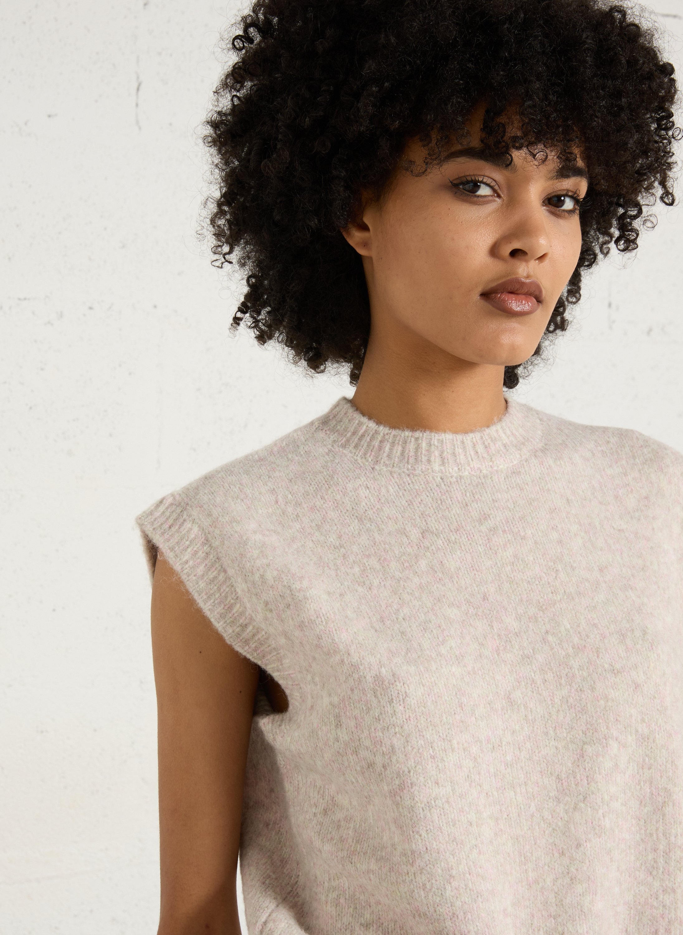 Pull ample sans manches en maille mélangée pawel MAISON 123 Violet