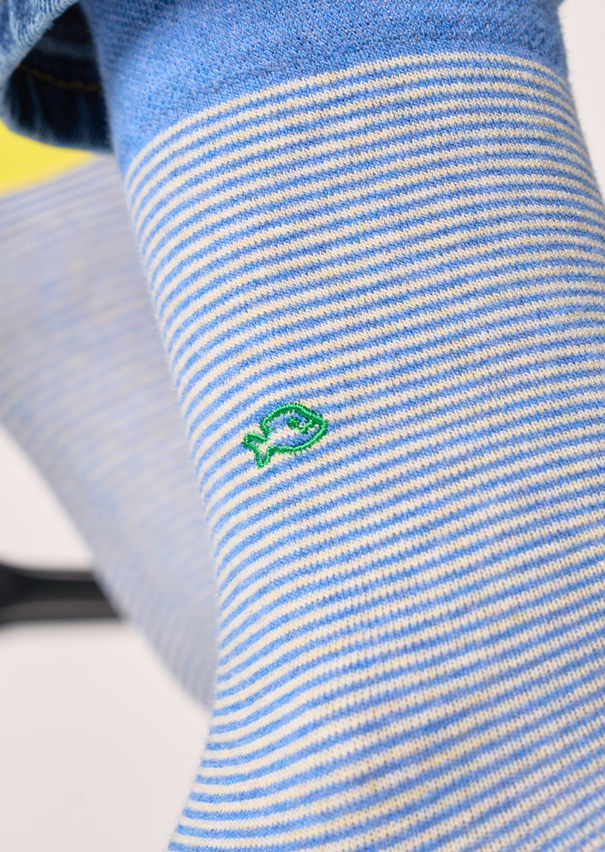 Chaussettes en coton peigné rayées BILLYBELT Bleu