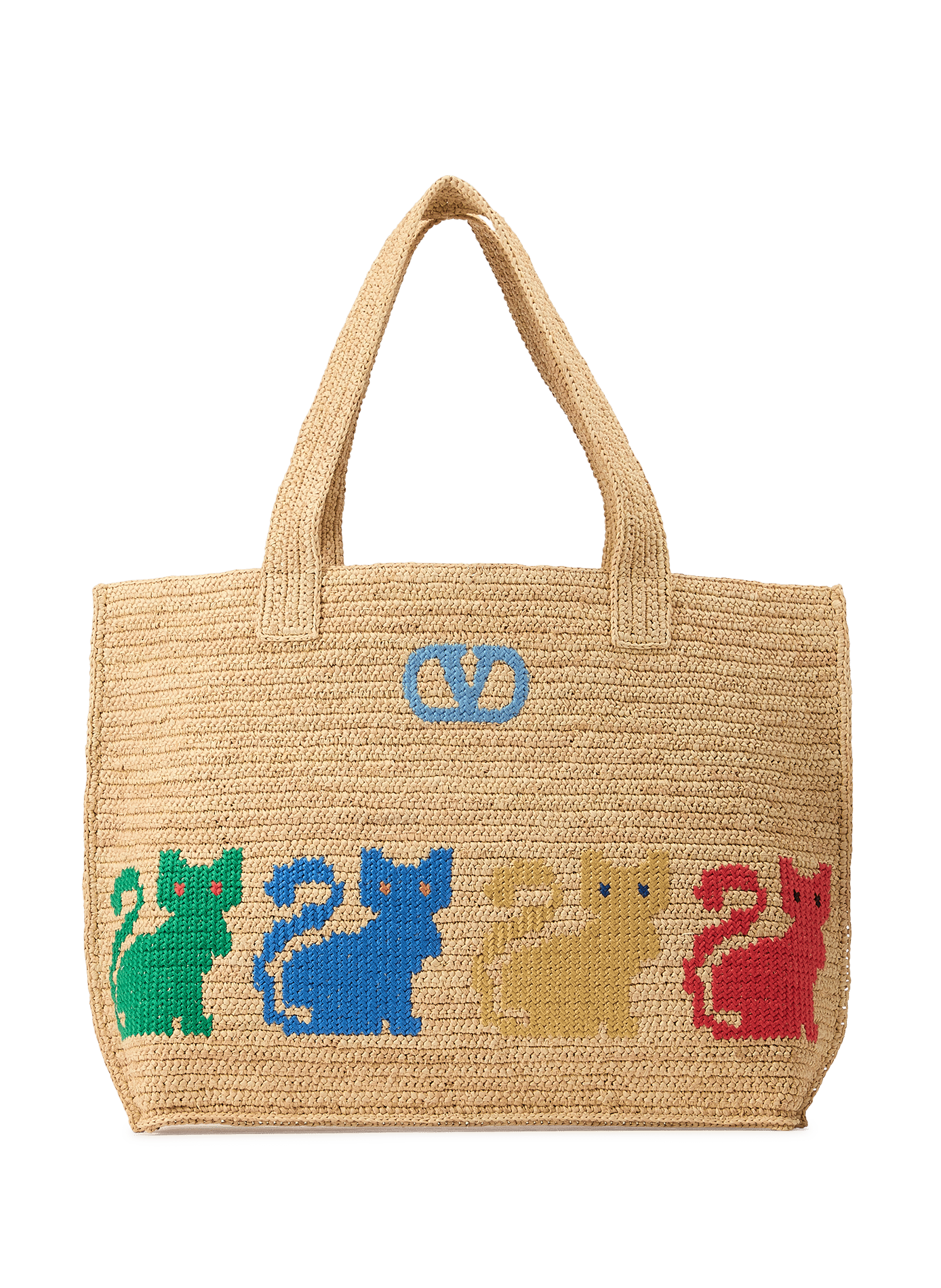 Sac cabas Raffiachat VALENTINO Multicolore