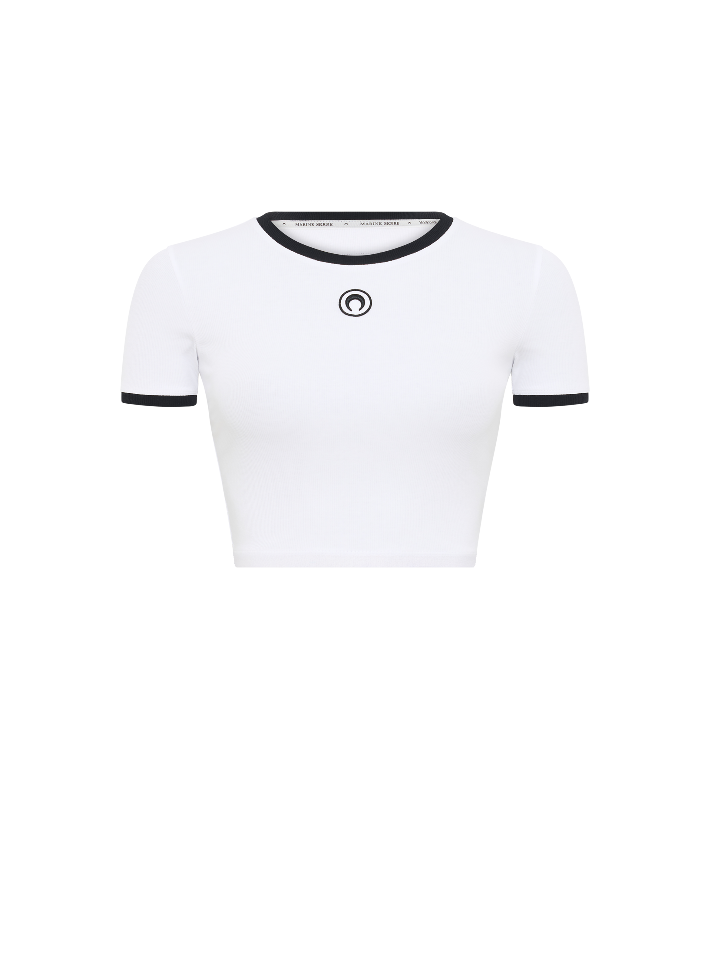 Haut court en jersey avec logo moon MARINE SERRE Blanc