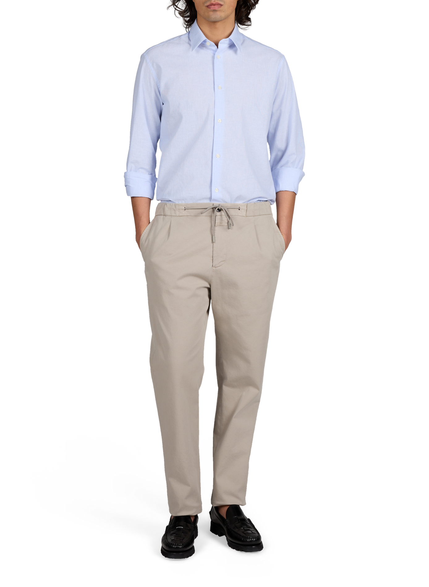 Striped shirt from Hasual-D in blended cotton and linen AU PRINTEMPS PARIS Blue