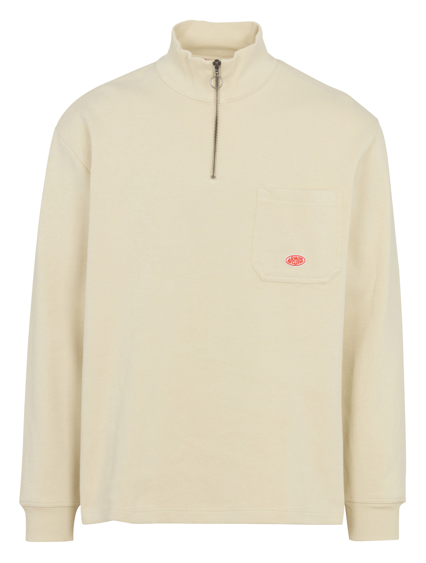 Pull ample col montant zippé en coton bio heritage ARMOR-LUX Beige