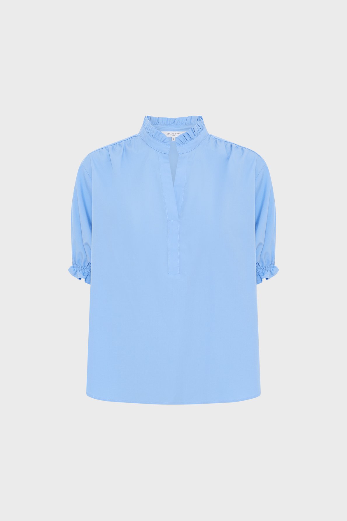 Blouse à volants en coton - chayma GERARD DAREL Bleu