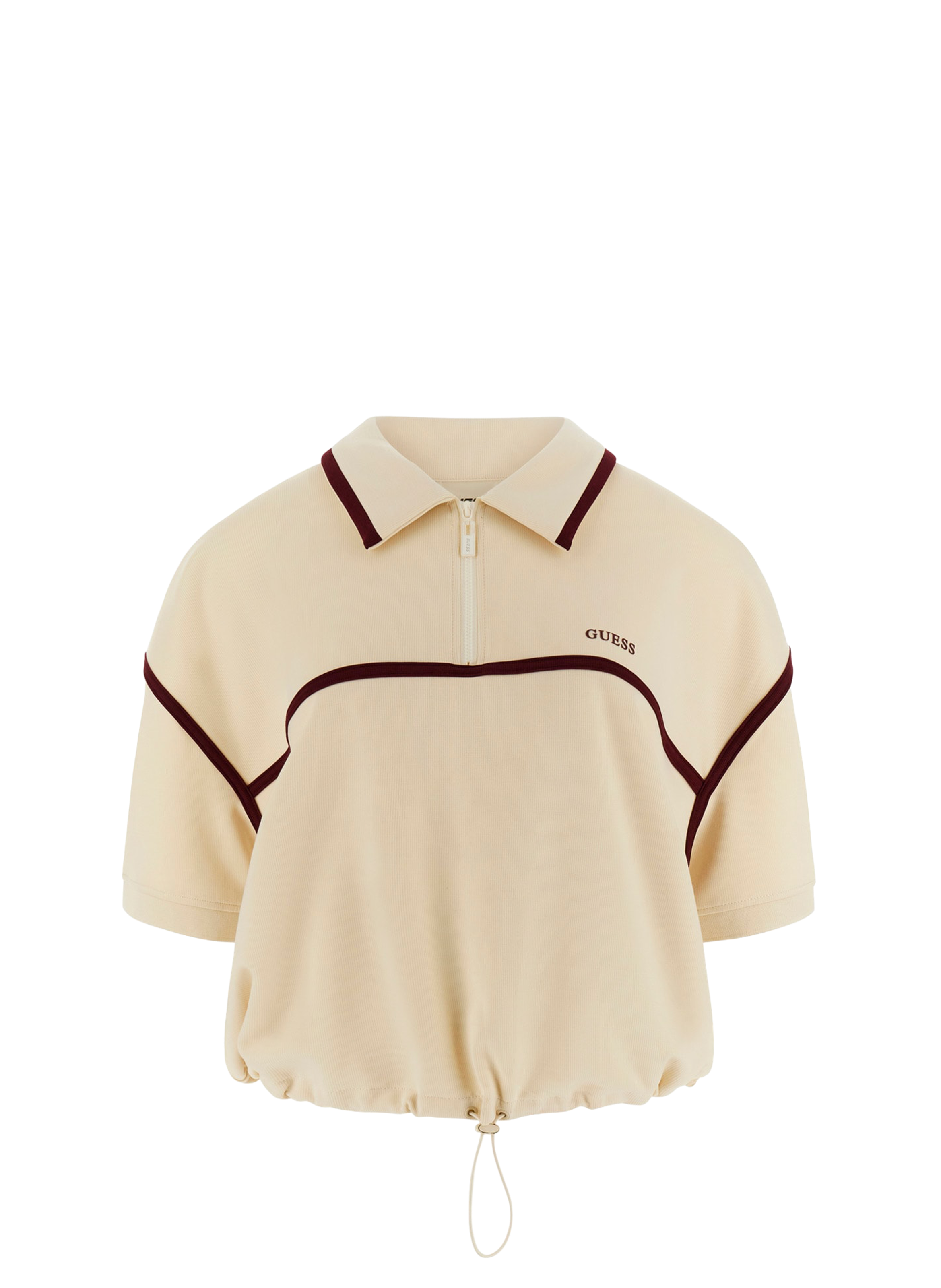 Short Polo with Contrast Stitching GUESS White