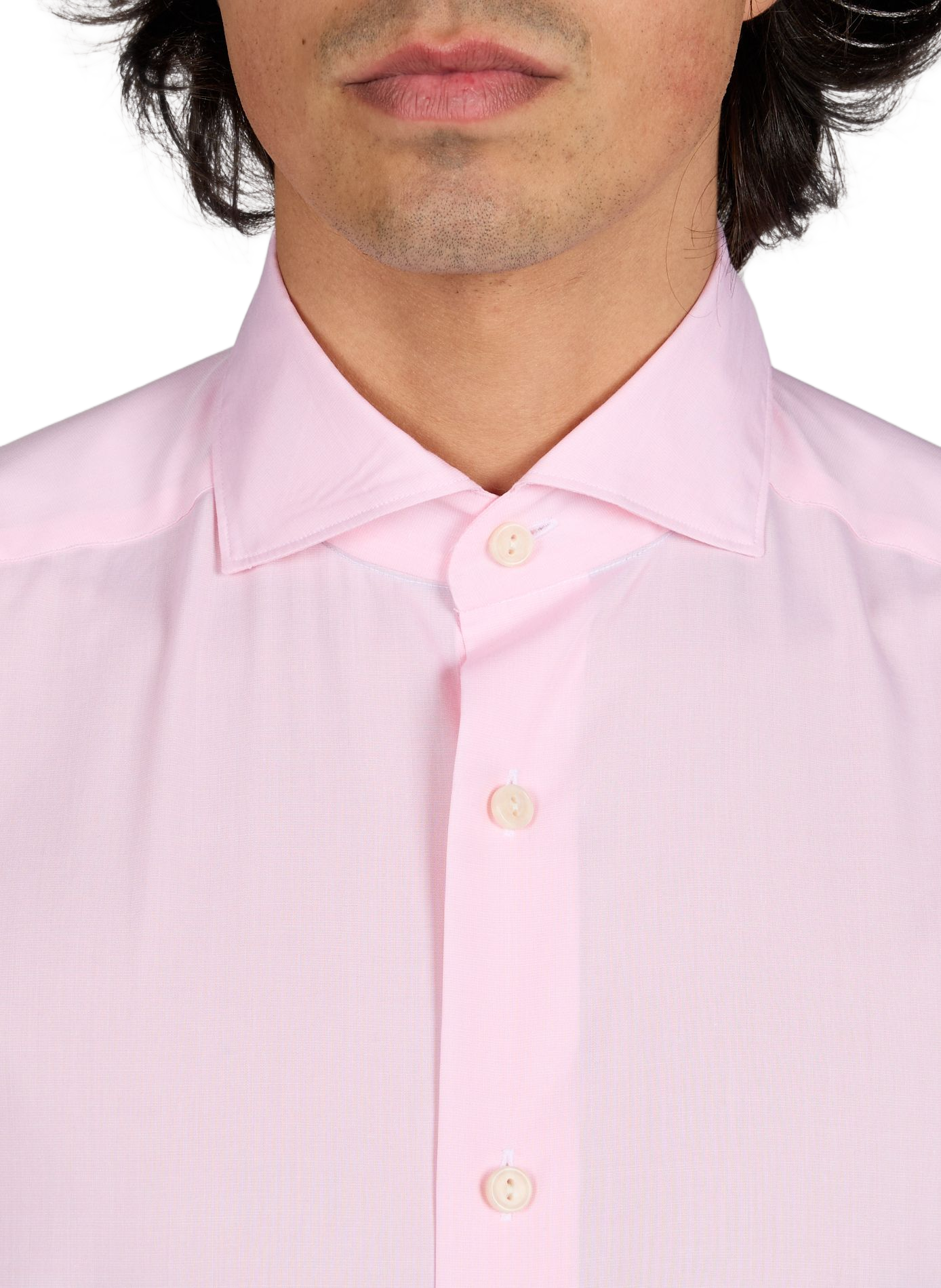 Chemise droite en coton ETON Rose