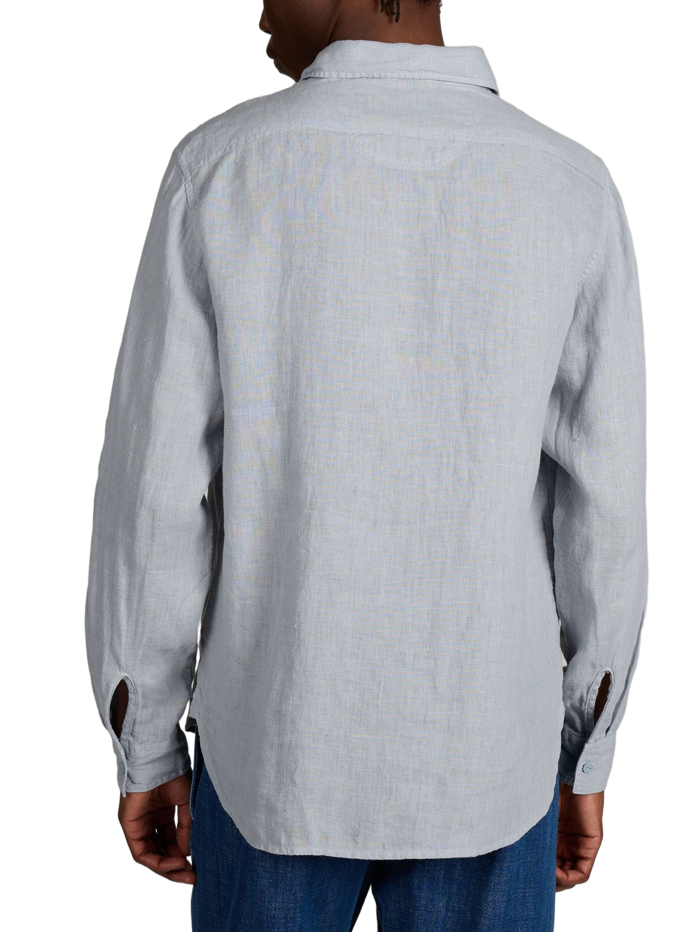 Straight linen shirt with pockets REPLAY Blue