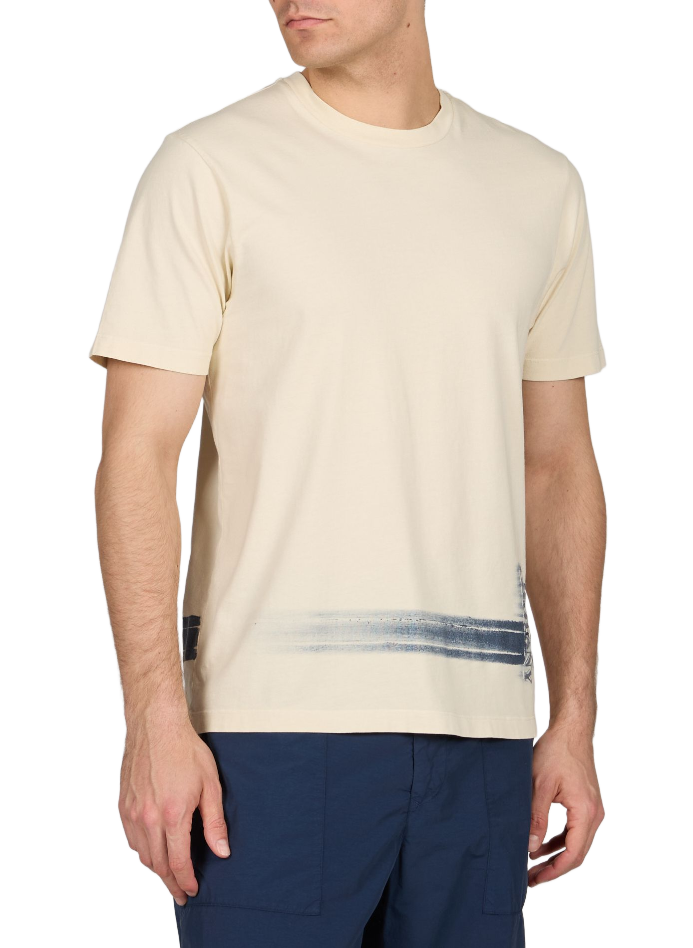 Biker-style cotton t-shirt CP COMPANY Beige
