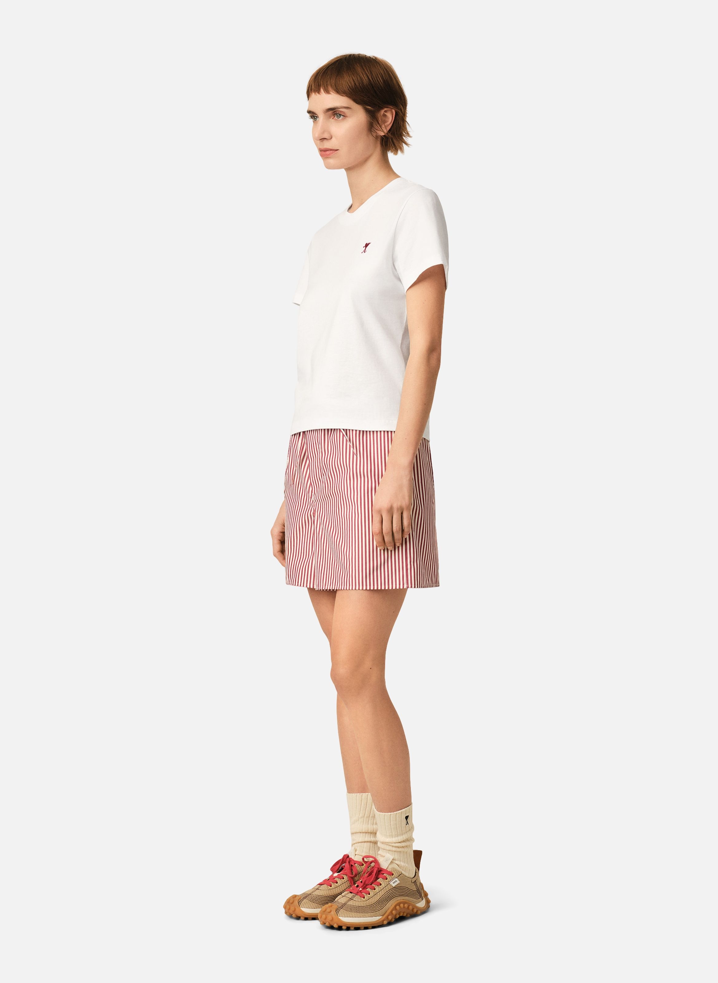 T-shirt ami de coeur en coton AMI PARIS Blanc